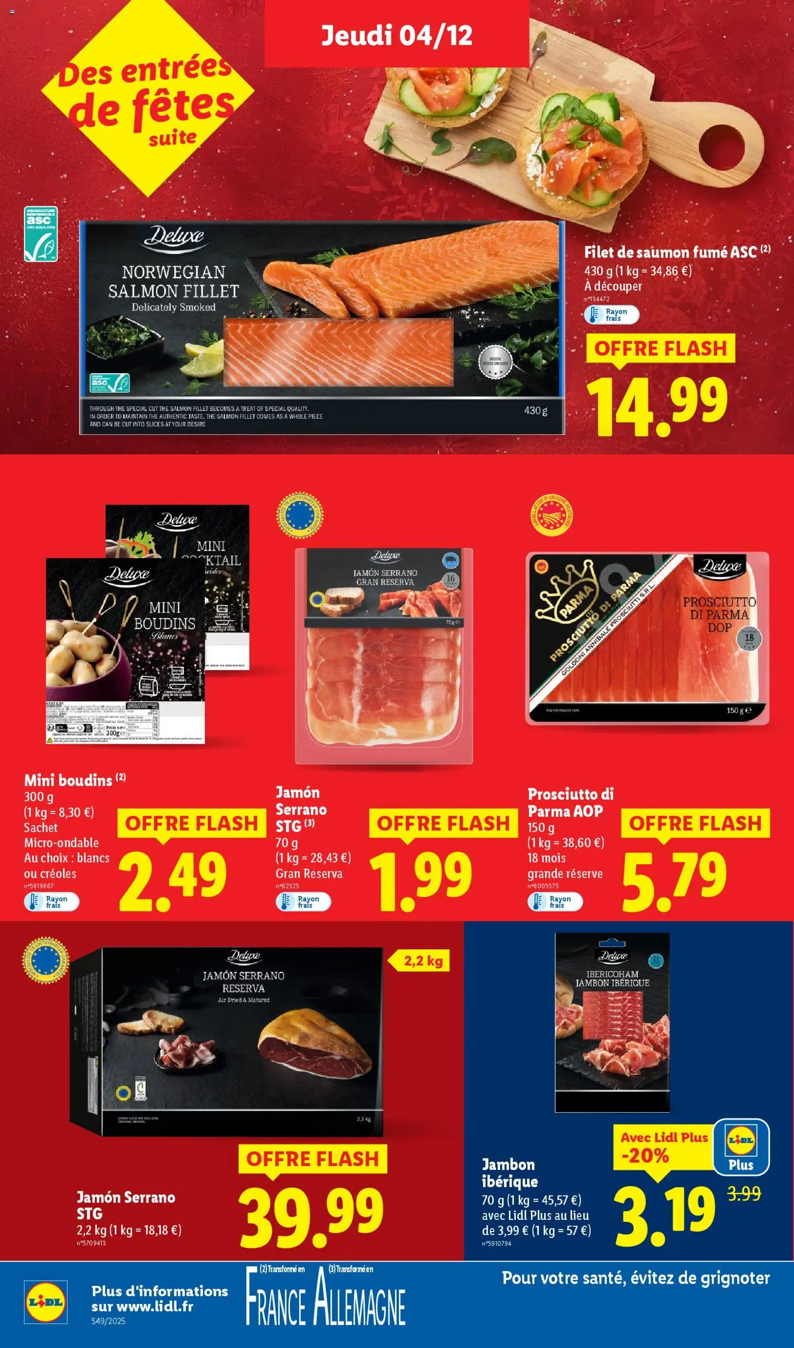 {H1} | Page: 26 | Produits: Saumon fumé, Filet de saumon, Jambon, Thé