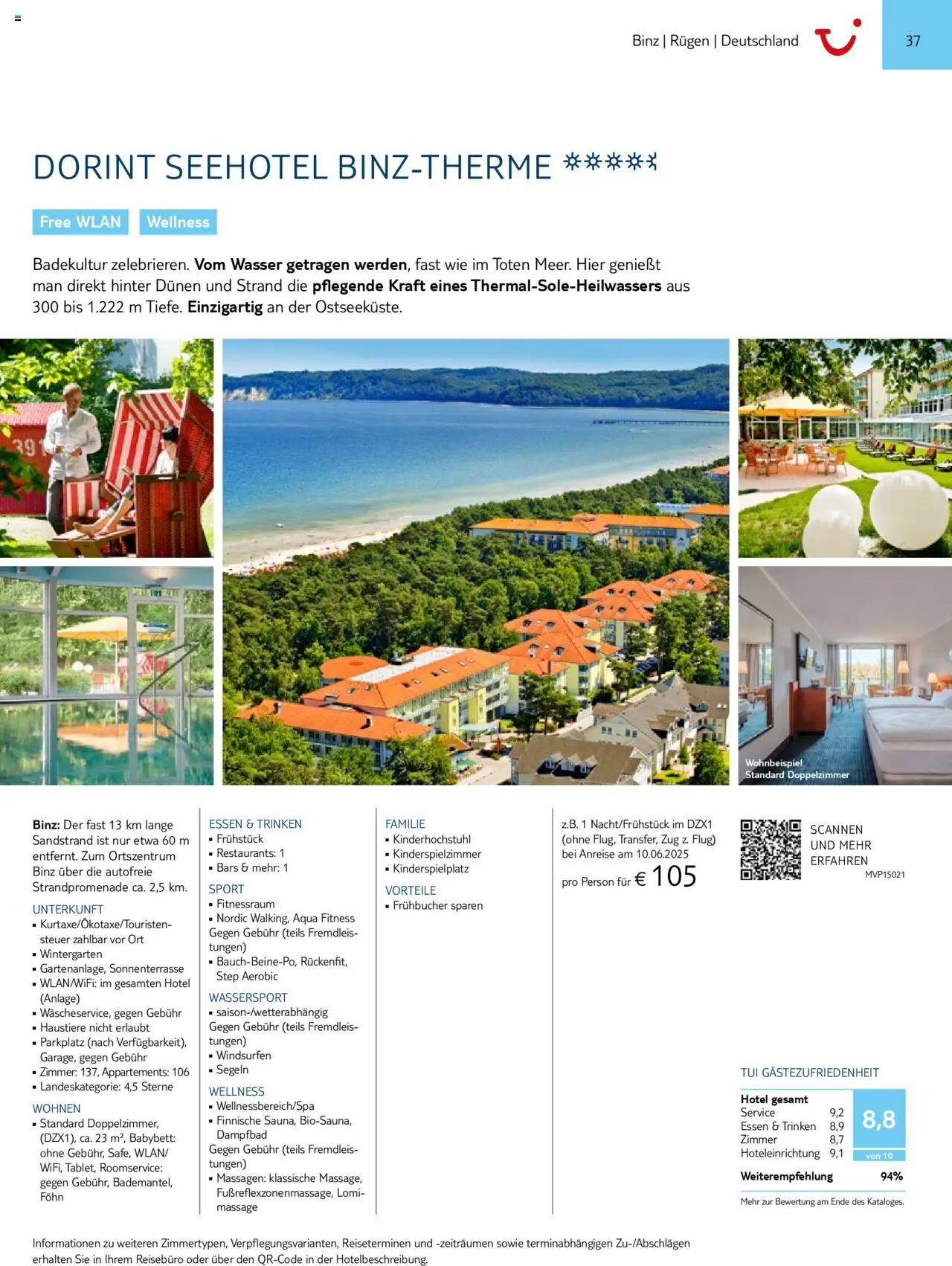 TUI Prospekt 	 – gültig ab 01.11.2024 | Seite: 37 | Produkte: Babybett, Wasser, Föhn