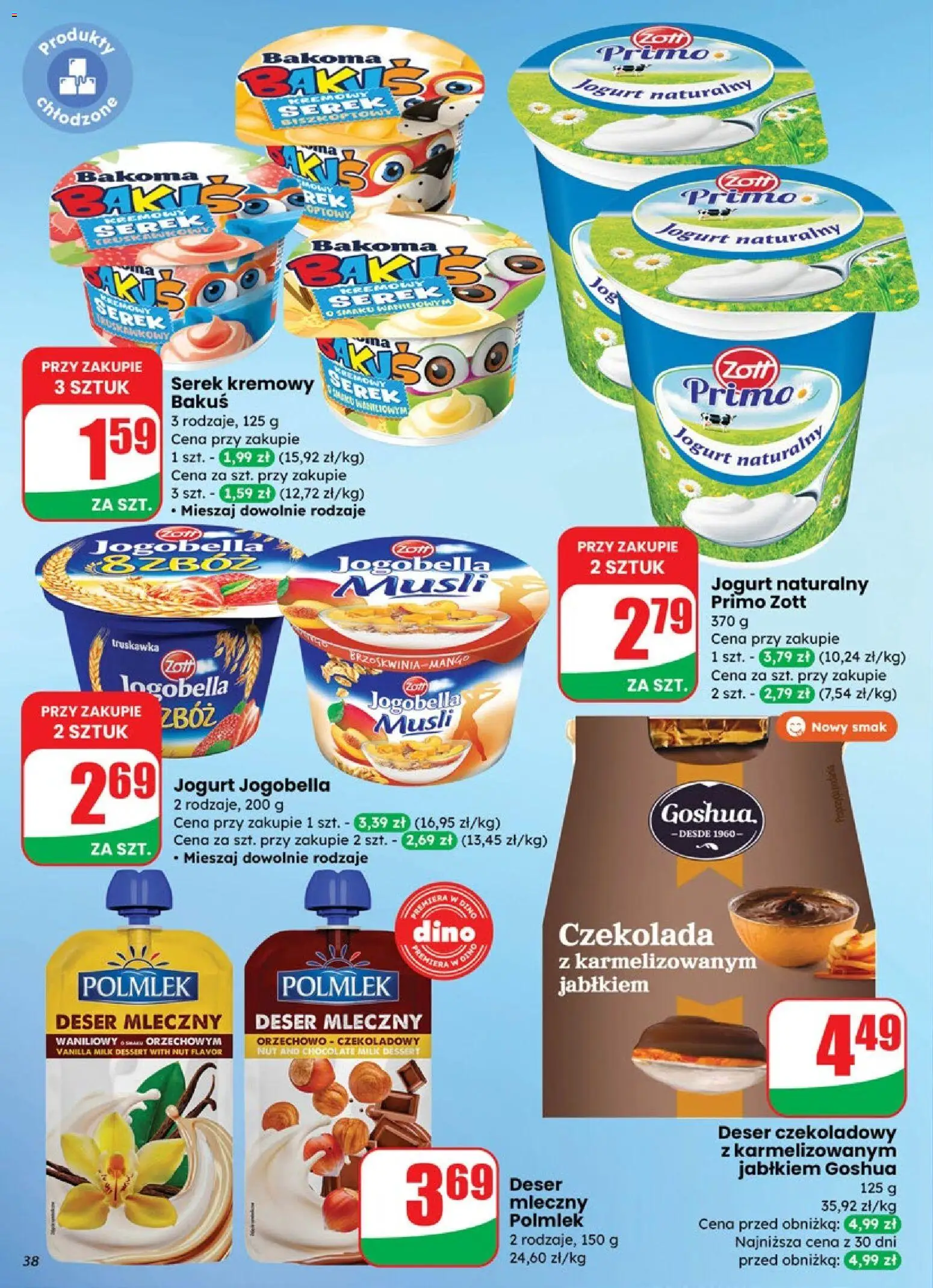 Dino Gazetka od 29.10.2025 | Strona: 38 | Produkty: Serek, Jogurt naturalny, Jogurt, Musli