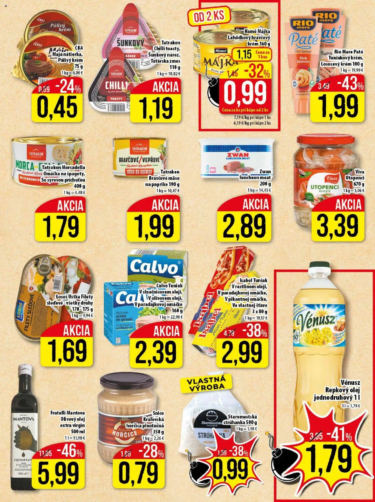 Nové Klas akcie – leták je platný od 05.01.2026 | Strana: 18 | Produkty: Olej, Tuniak, Chilli, Krém