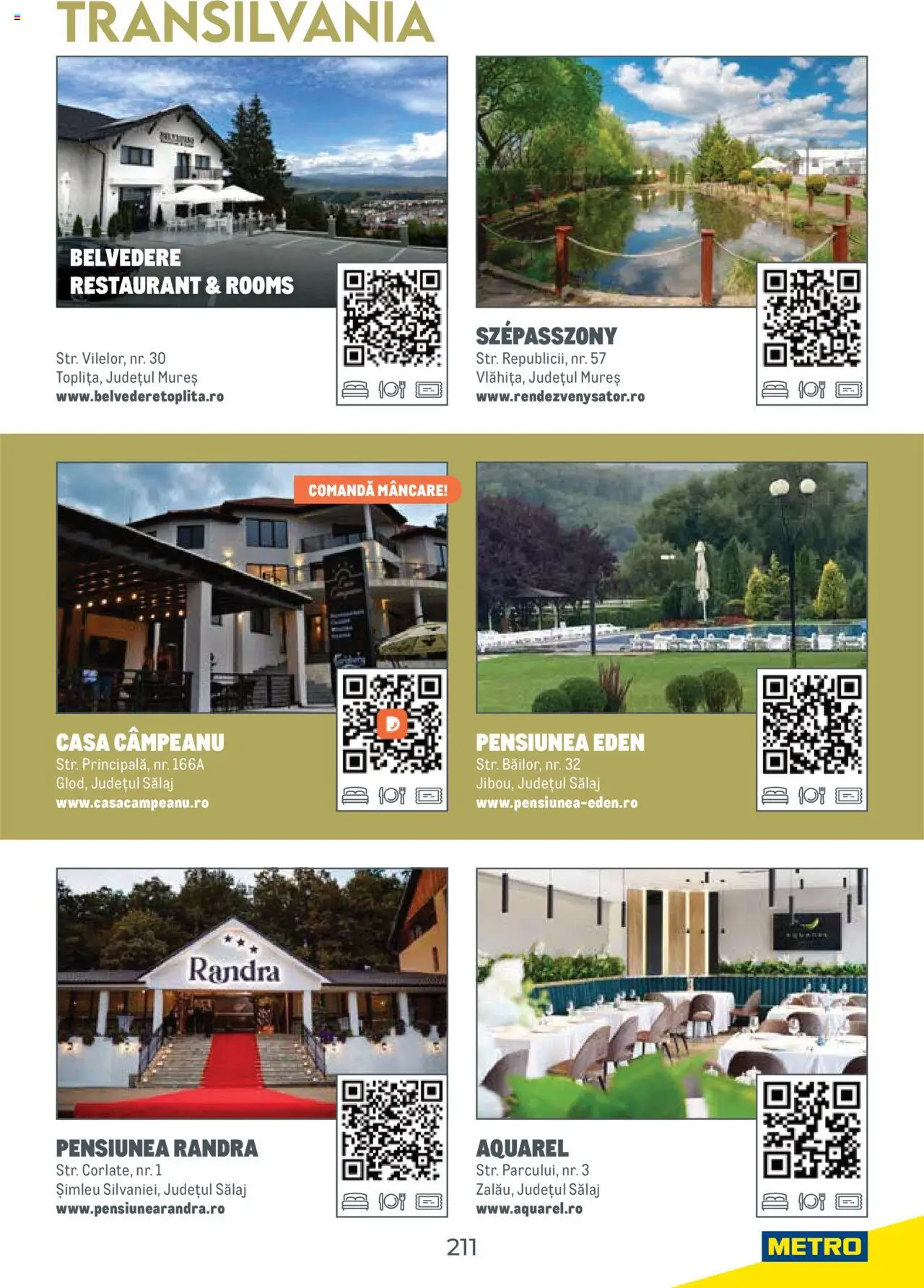 Metro catalog - Ghid de călătorie România – valabil de la 01.08.2025 | Pagină: 211