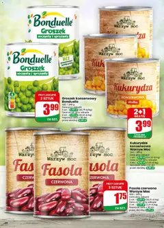 Pogląd oferty "Kukurydza konserwowa Warzyw Moc, 340 / 285 g" - ważna od 22.04.2026 | Strona: 28 | Produkty: Groszek, Kukurydza, Fasola czerwona, Groszek konserwowy