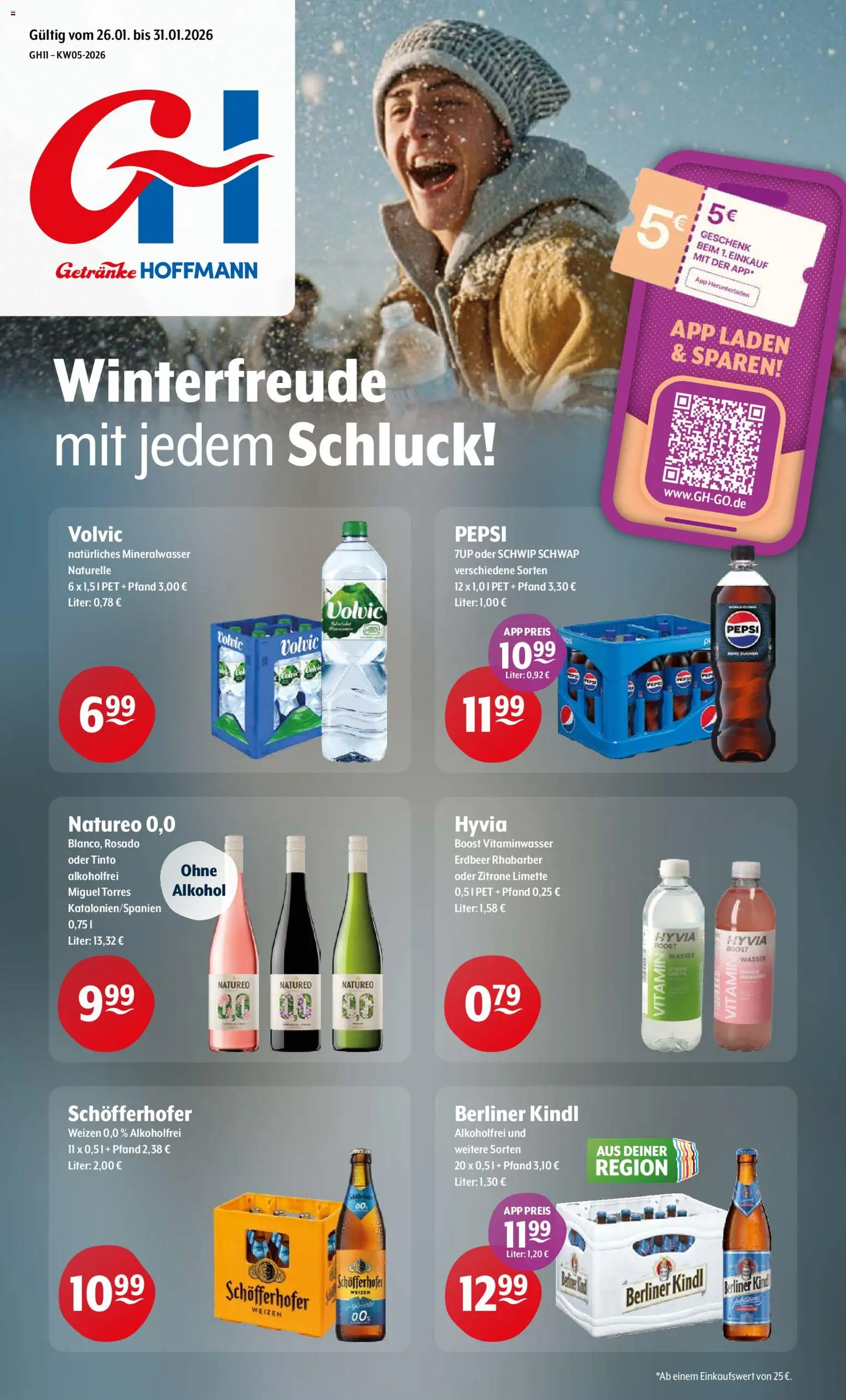 Getränke Hoffmann Prospekt 	 – gültig ab 26.01.2026 | Seite: 1 | Produkte: Berliner, Mineralwasser, Pepsi, Rhabarber
