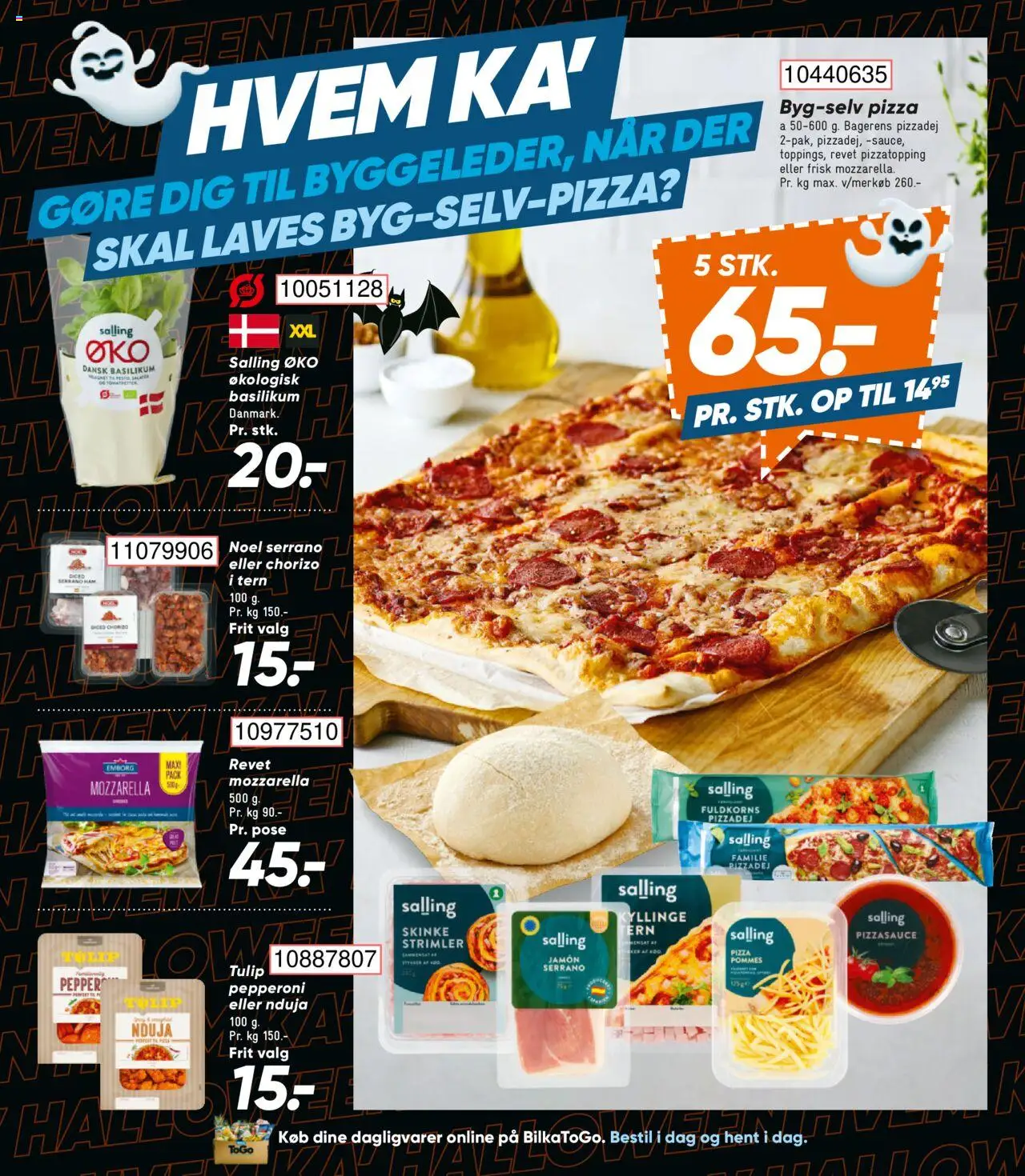 Bilka tilbudsavis – gyldig fra 10.10.2025 | Side: 31 | Produkter: Skinke, Pizza, Pizzadej, Basilikum