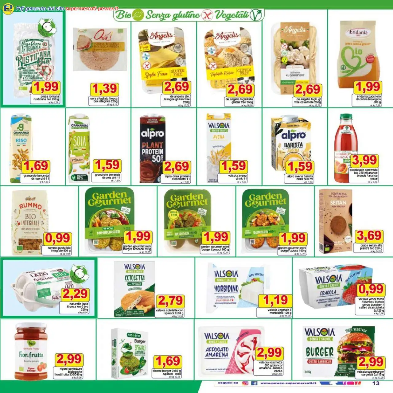 Volantino Pewex del 18.08.2025 | Pagina: 13 | Prodotti: Uova, Frutta, Zucchero, Amarena