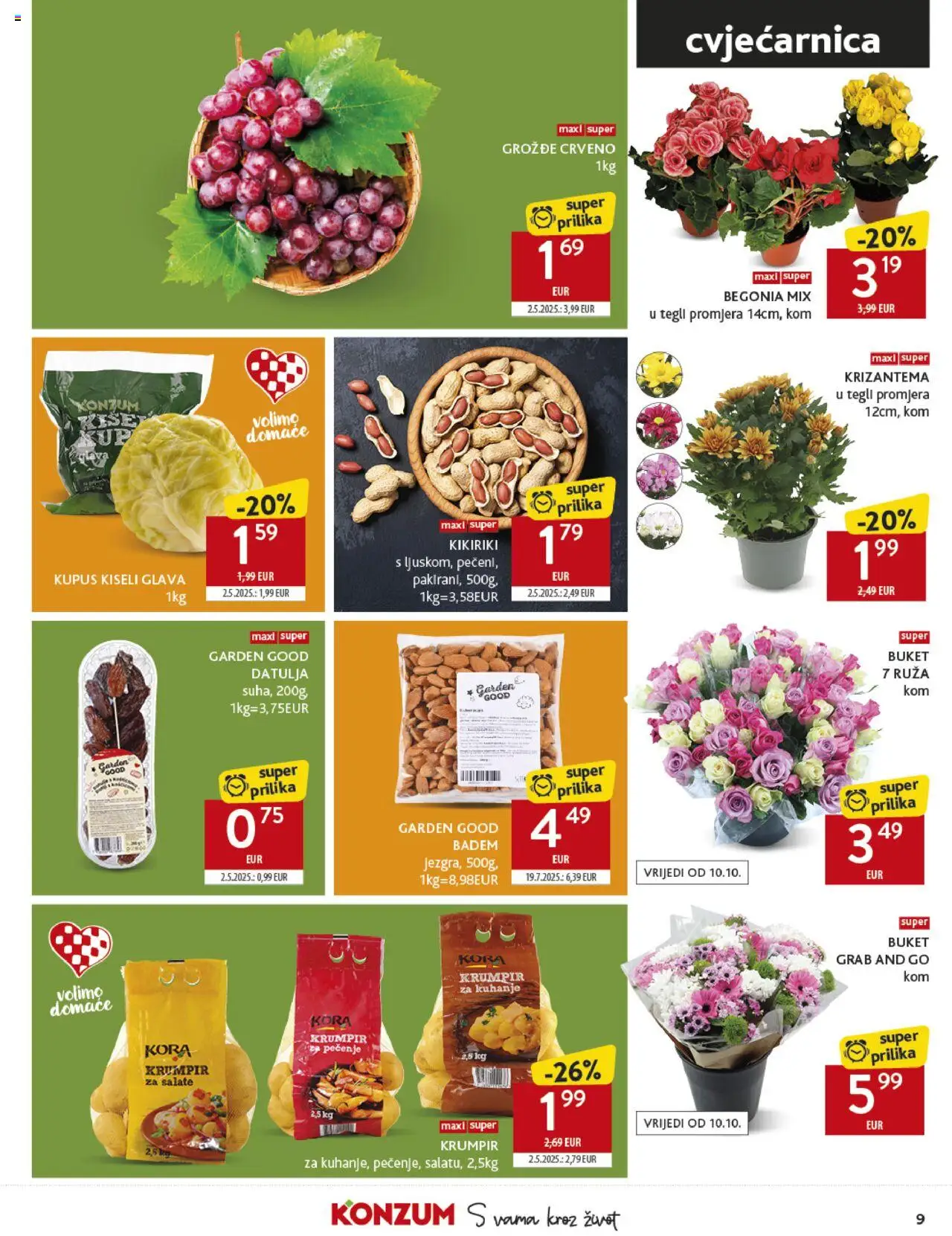 Konzum HR akciós ujság - amely érvényes a következő dátumtól: 08.10.2025 | Oldal: 9