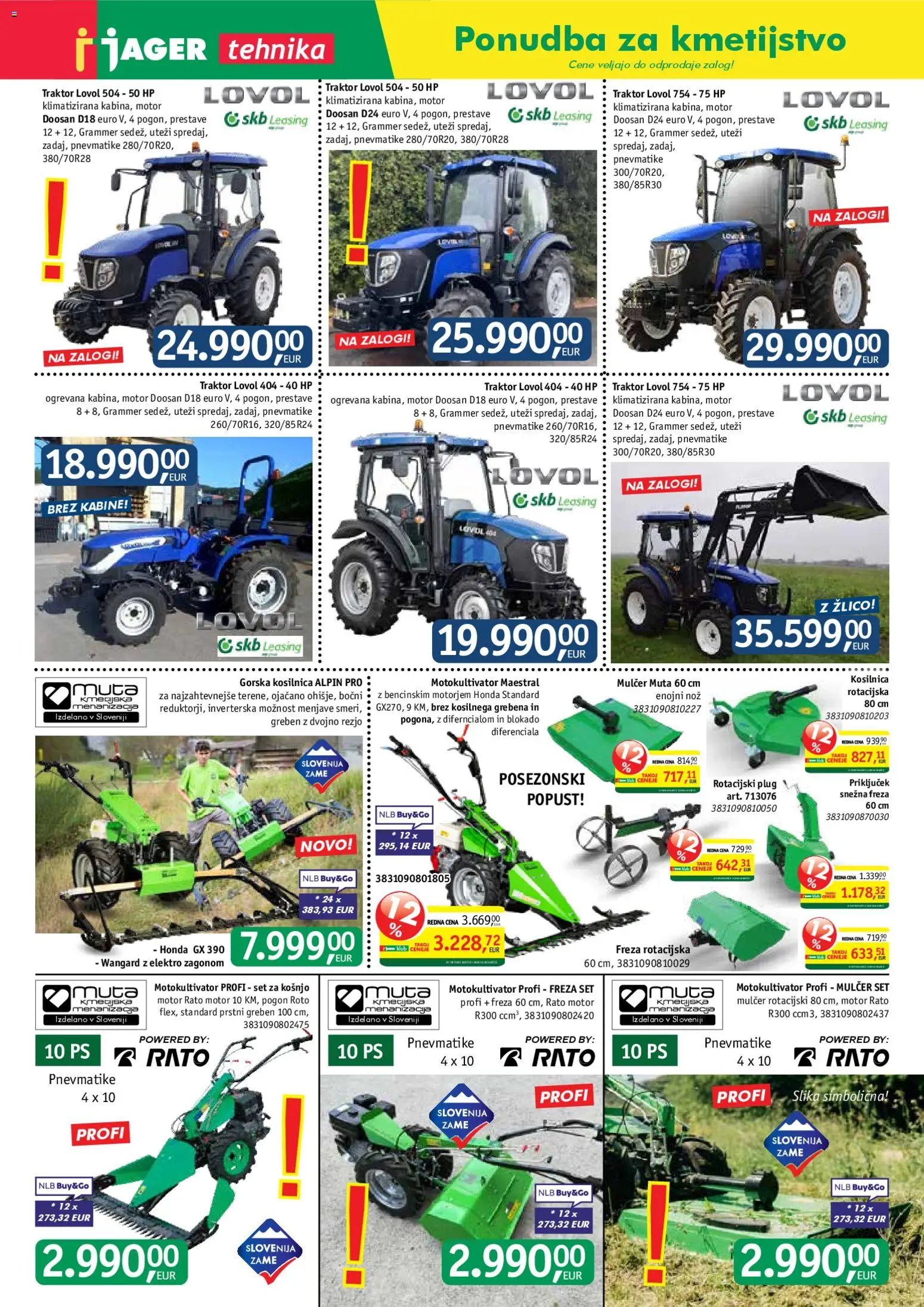 Novi Jager katalog ponudbe – veljaven od 26.11.2025 | Stran: 2 | Izdelki: Nož, Kosilnica
