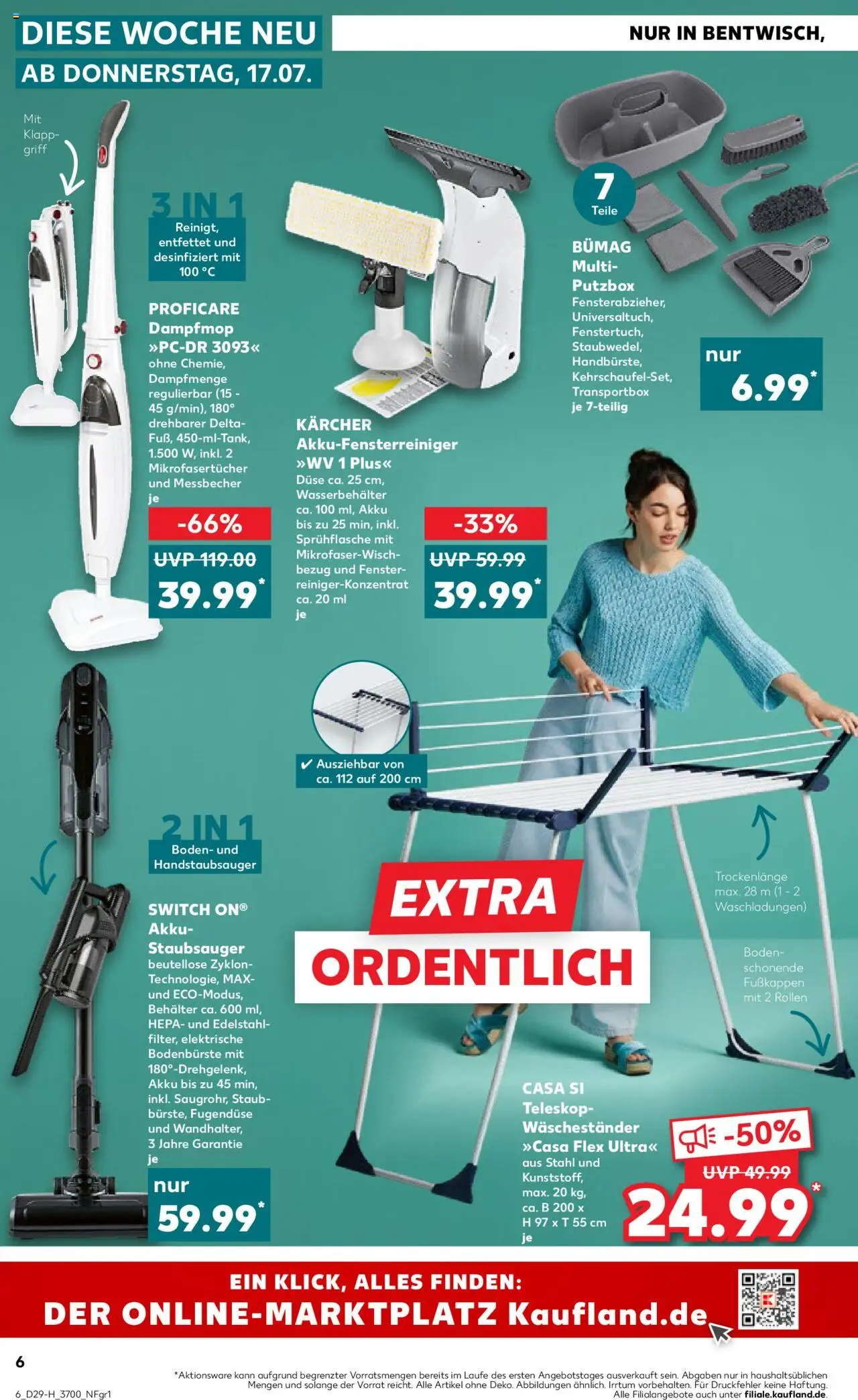 Kaufland prospekt Rostock	 - gültig ab dem 17.07.2025 | Seite: 6 | Produkte: Staubsauger, Waschestander