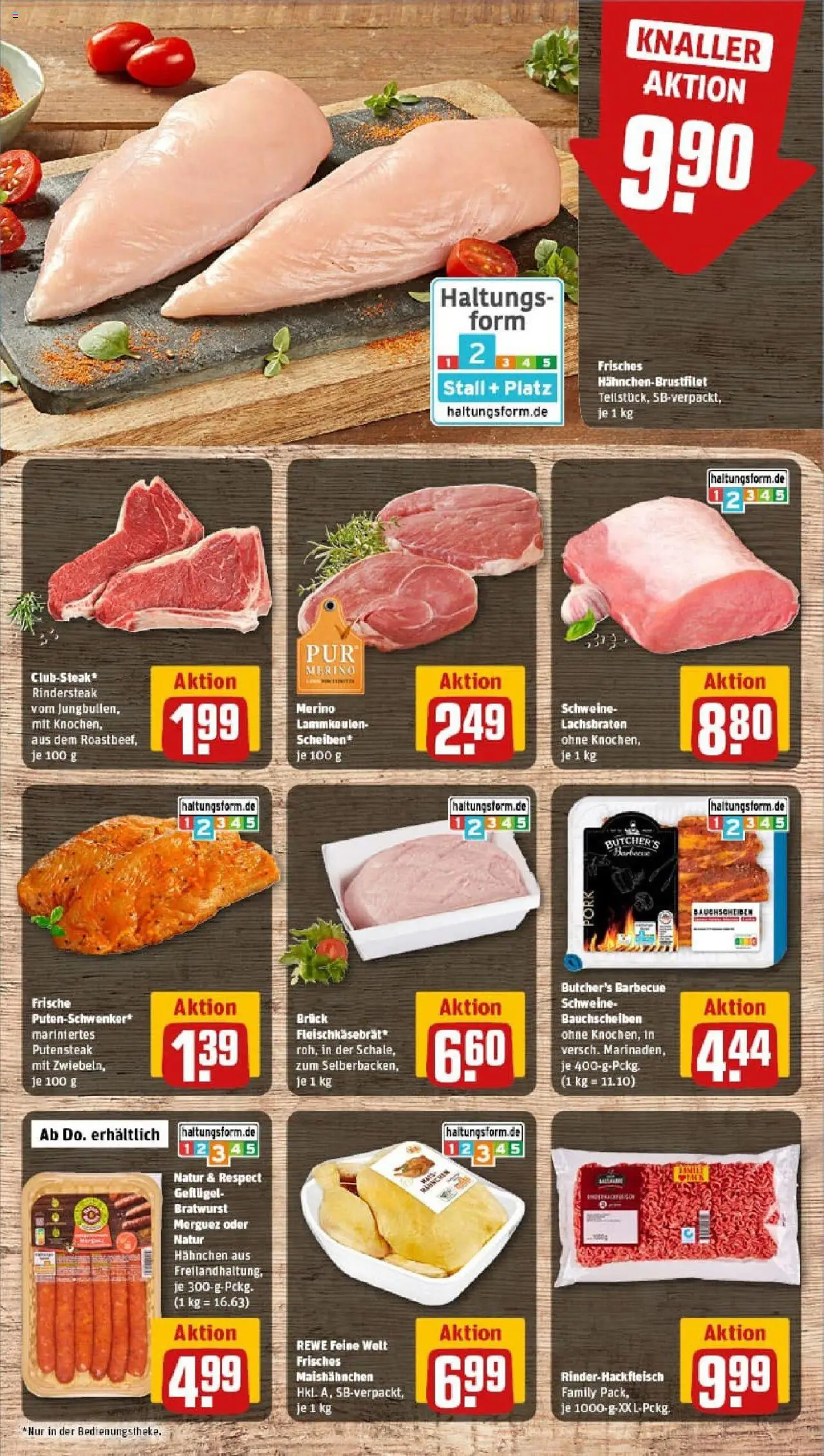 Rewe prospekt Saarbrücken / Klarenthal	 - gültig ab dem 20.07.2025 | Seite: 10 | Produkte: Hahnchen, Bratwurst, Steak