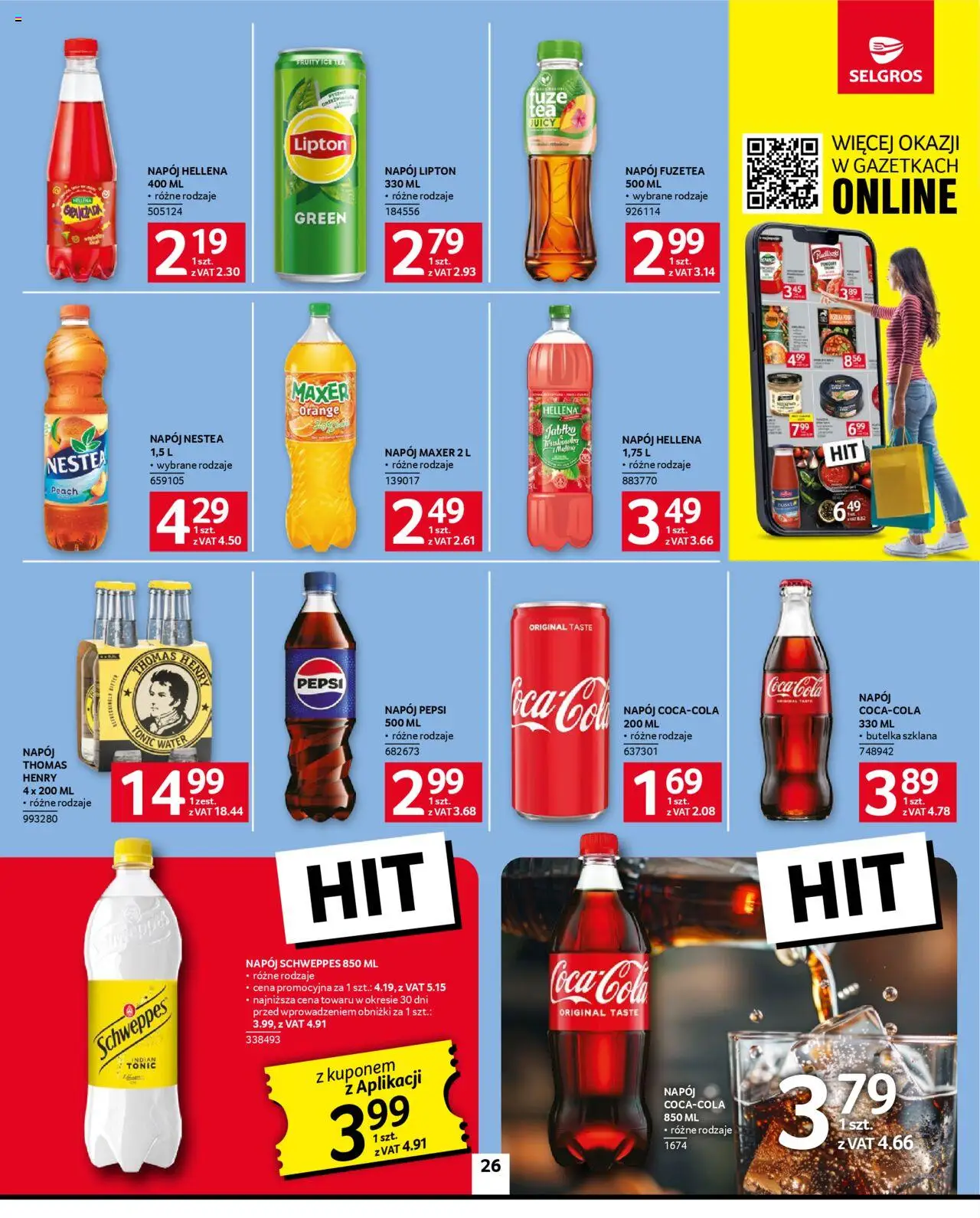 Selgros cash&carry Gazetka od 22.05.2025 | Strona: 26 | Produkty: Ice Tea, Pepsi, Coca cola