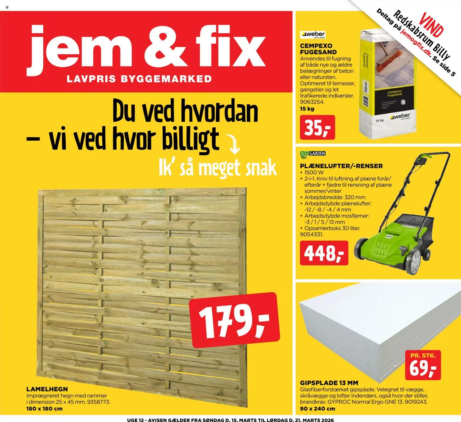 Jem & fix tilbudsavis – gyldig fra 15.03.2026 | Side: 1 | Produkter: Rammer