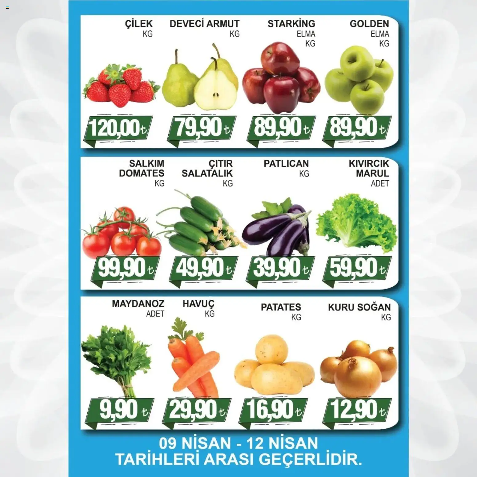 Furpa Katalog - 09.04.2026 tarihinden itibaren geçerlidir | Sayfa: 4 | Ürünler: Çilek, Soğan, Patlıcan, Marul