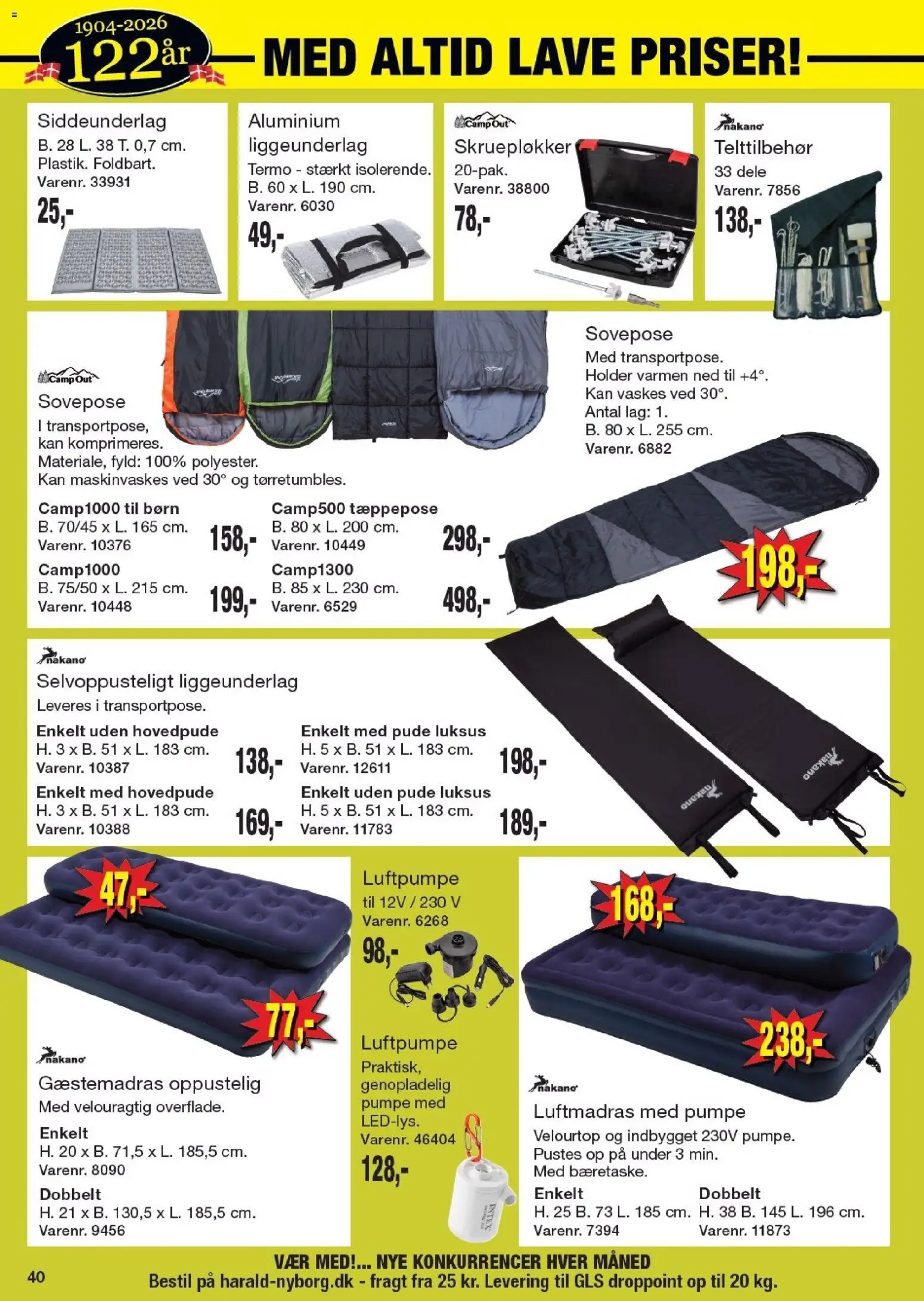 Harald Nyborg tilbudsavis – gyldig fra 09.04.2026 | Side: 44 | Produkter: Pude, Sovepose