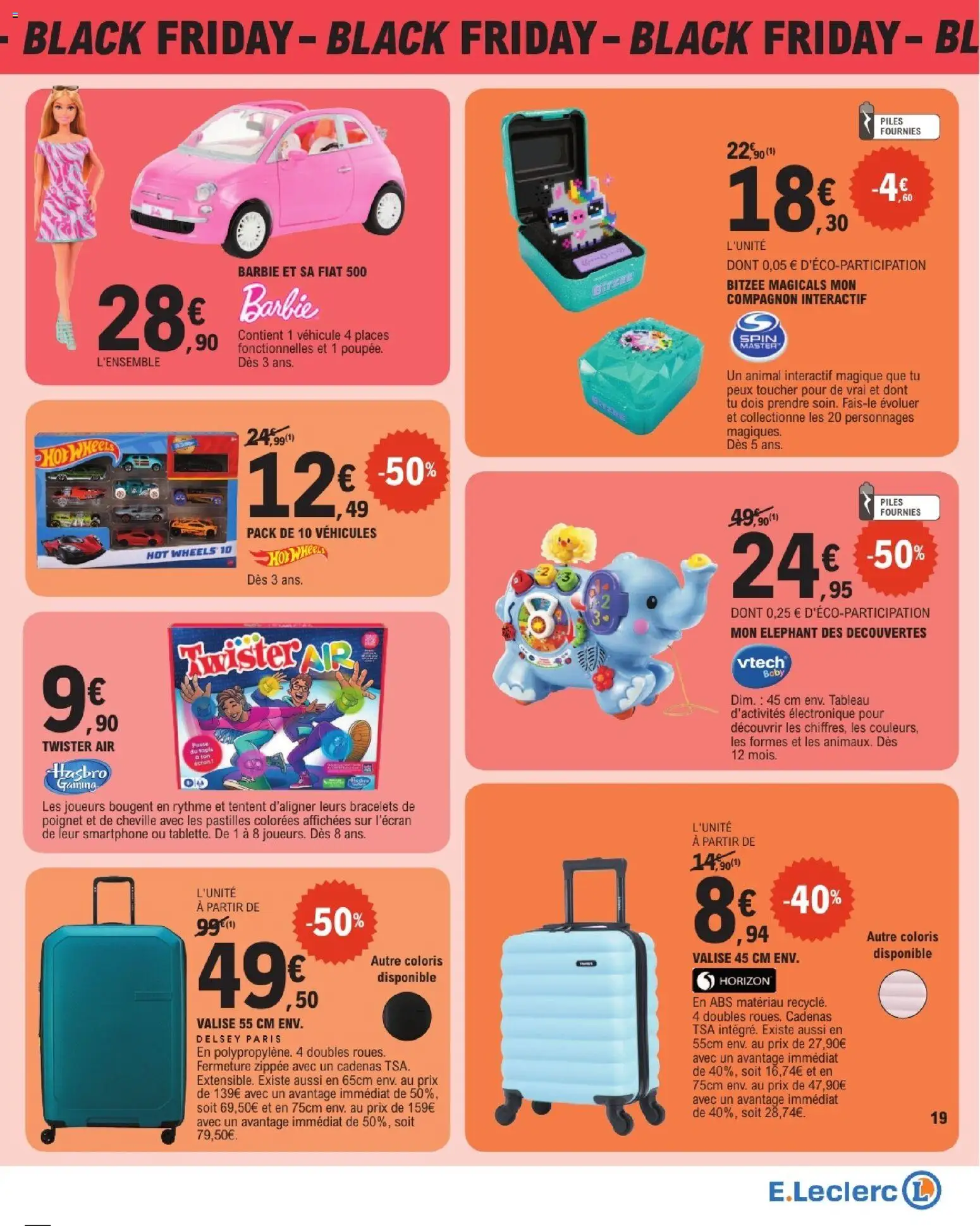 {H1} | Page: 19 | Produits: Smartphone, Bitzee, Piles, Valise