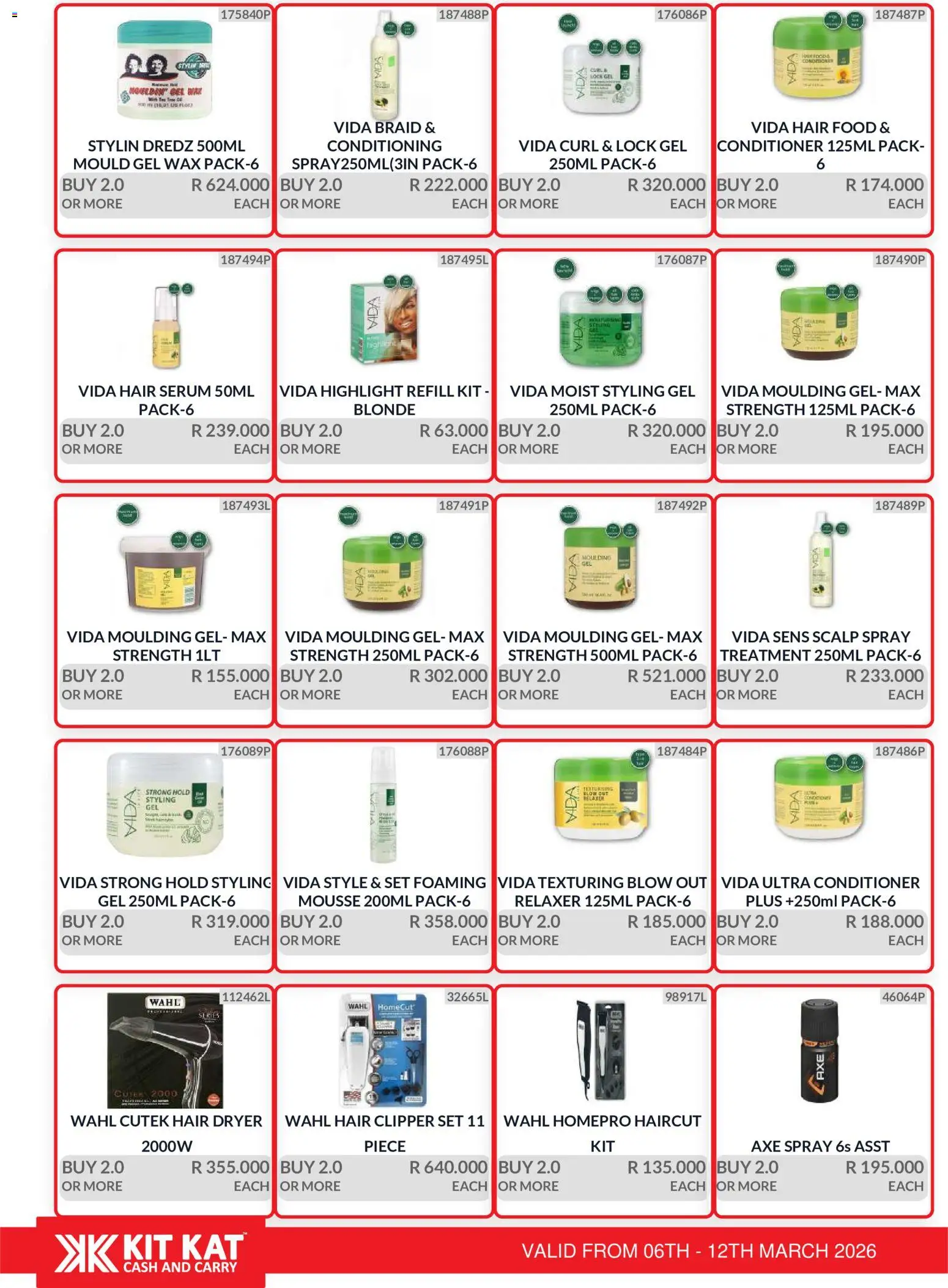 New KIT KAT Cash & Carry catalogue – valid from 06.03.2026 | Page: 23 | Products: Serum, Hair dryer, Lock, Wax