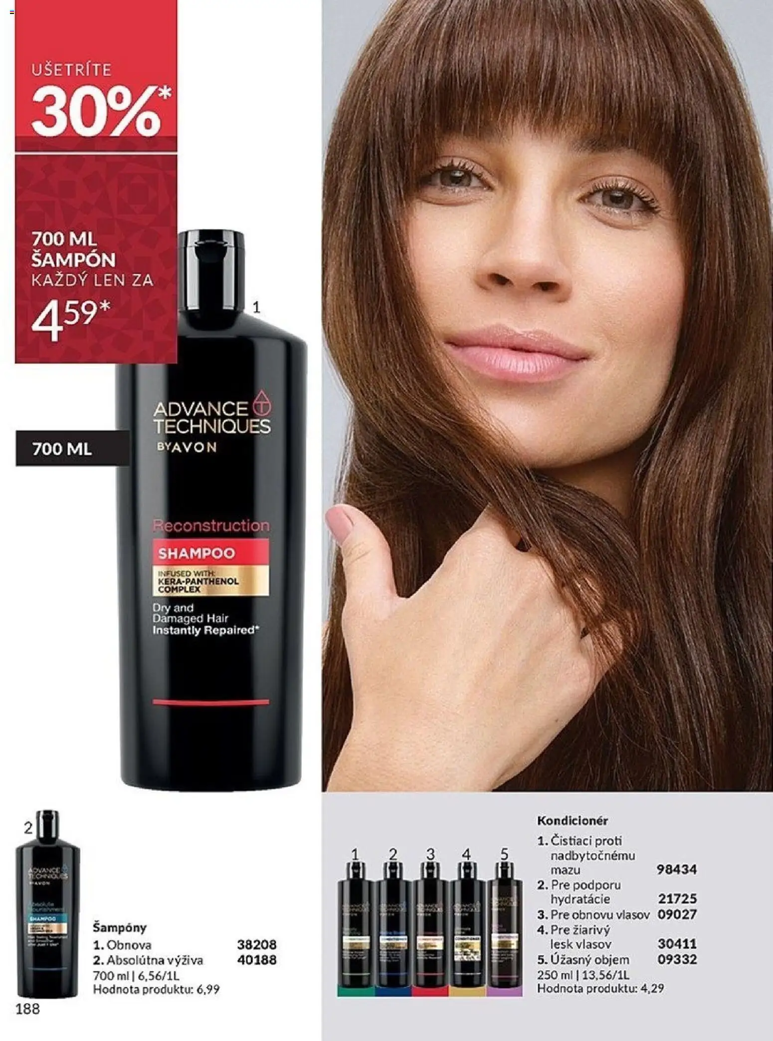 Nové Avon akcie – leták je platný od 01.11.2025 | Strana: 188 | Produkty: Šampón, Kondicionér