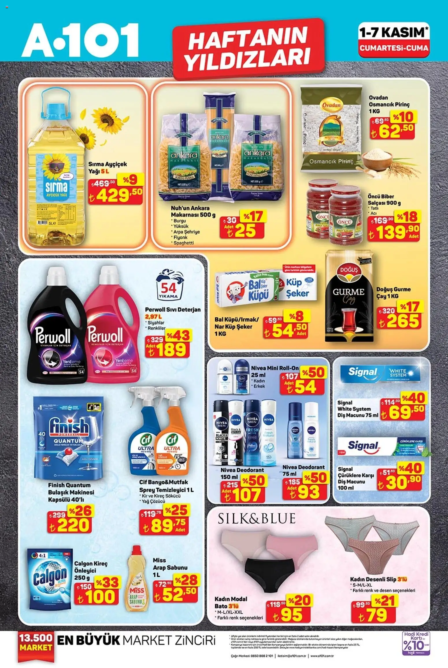 A101 Katalog - 01.11.2025 tarihinden itibaren geçerlidir | Sayfa: 1 | Ürünler: Çay, Şeker, Yağ çözücü, Biber