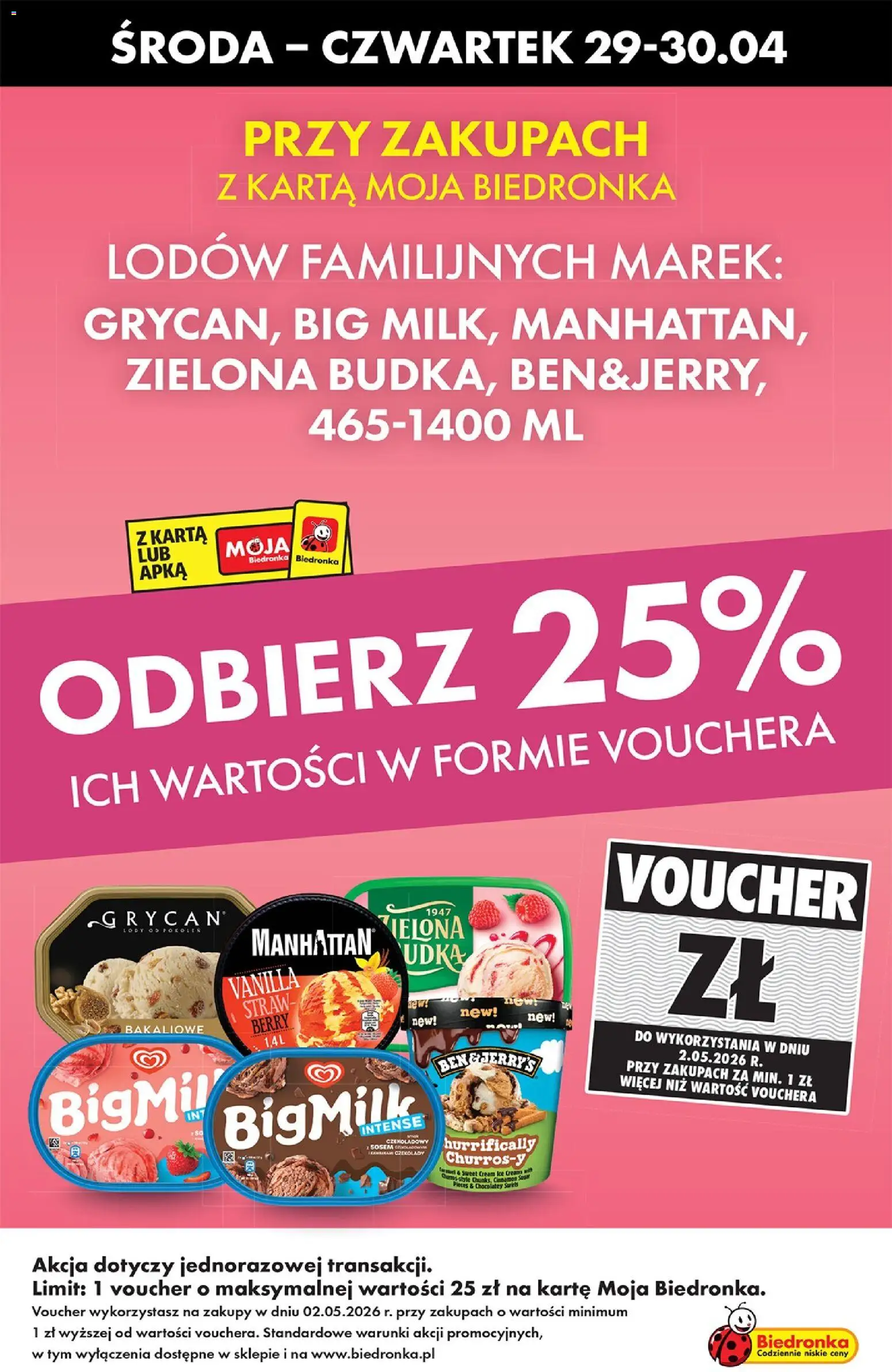 Biedronka Polsko leták - Codziennie niskie ceny od 29.04.2026 | Strana: 2 | Produkty: Manhattan