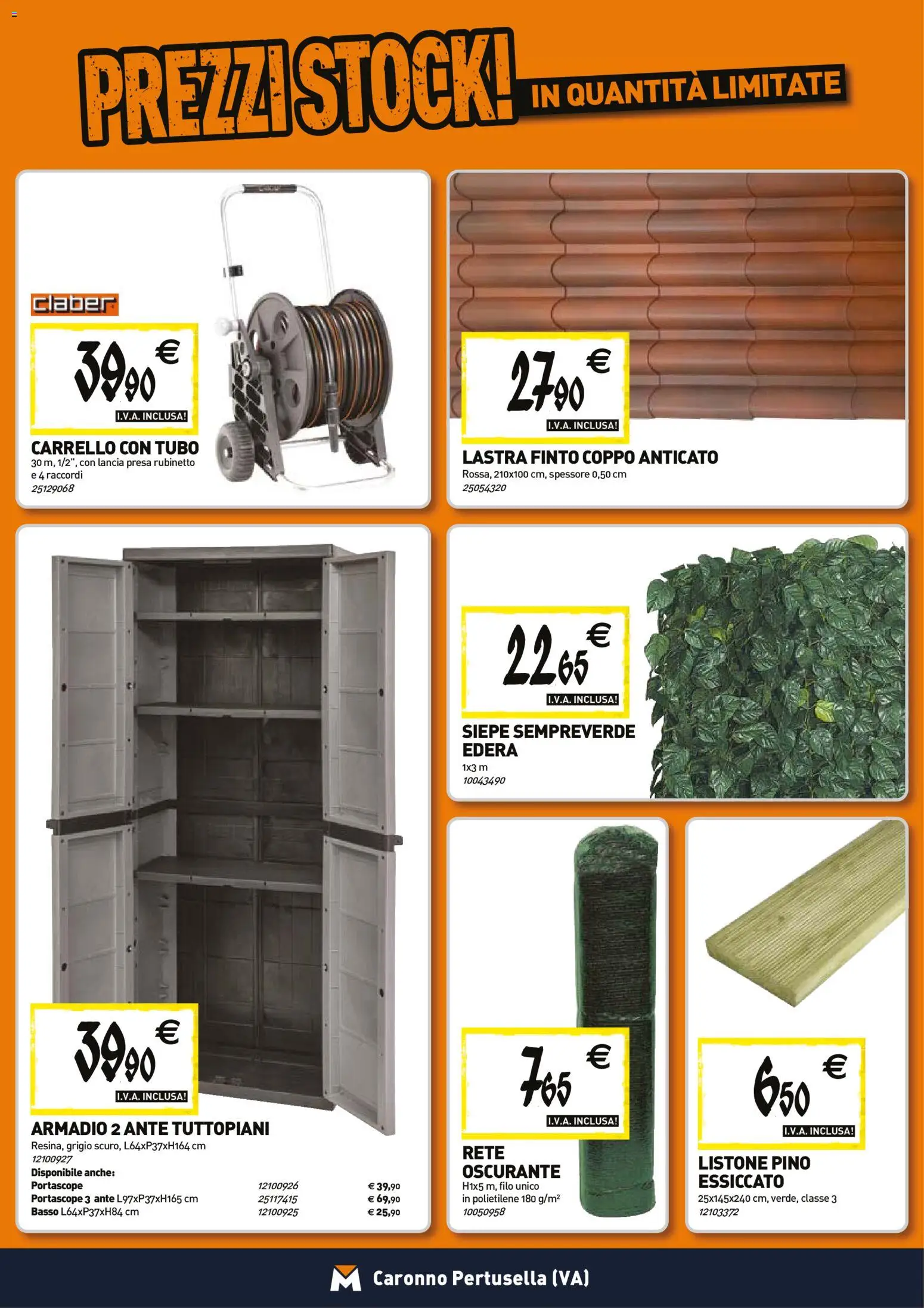 Volantino TECNOMAT del 23.04.2026 | Pagina: 16 | Prodotti: Tubo, Carrello, Armadio, Presa