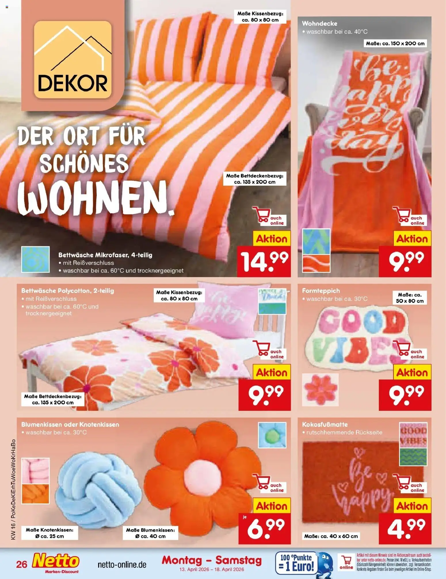 Netto Marken-Discount Prospekt Kruft	 – gültig ab 13.04.2026 | Seite: 38 | Produkte: Bettwäsche