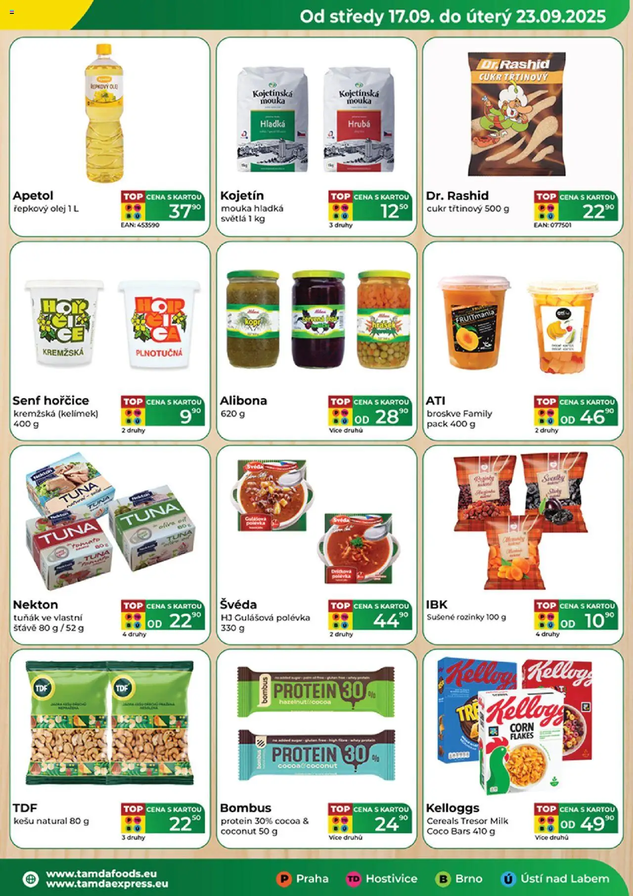 Tamda Foods leták od 17.09.2025 | Strana: 3 | Produkty: Rozinky, Tuňák, Kešu, Mouka