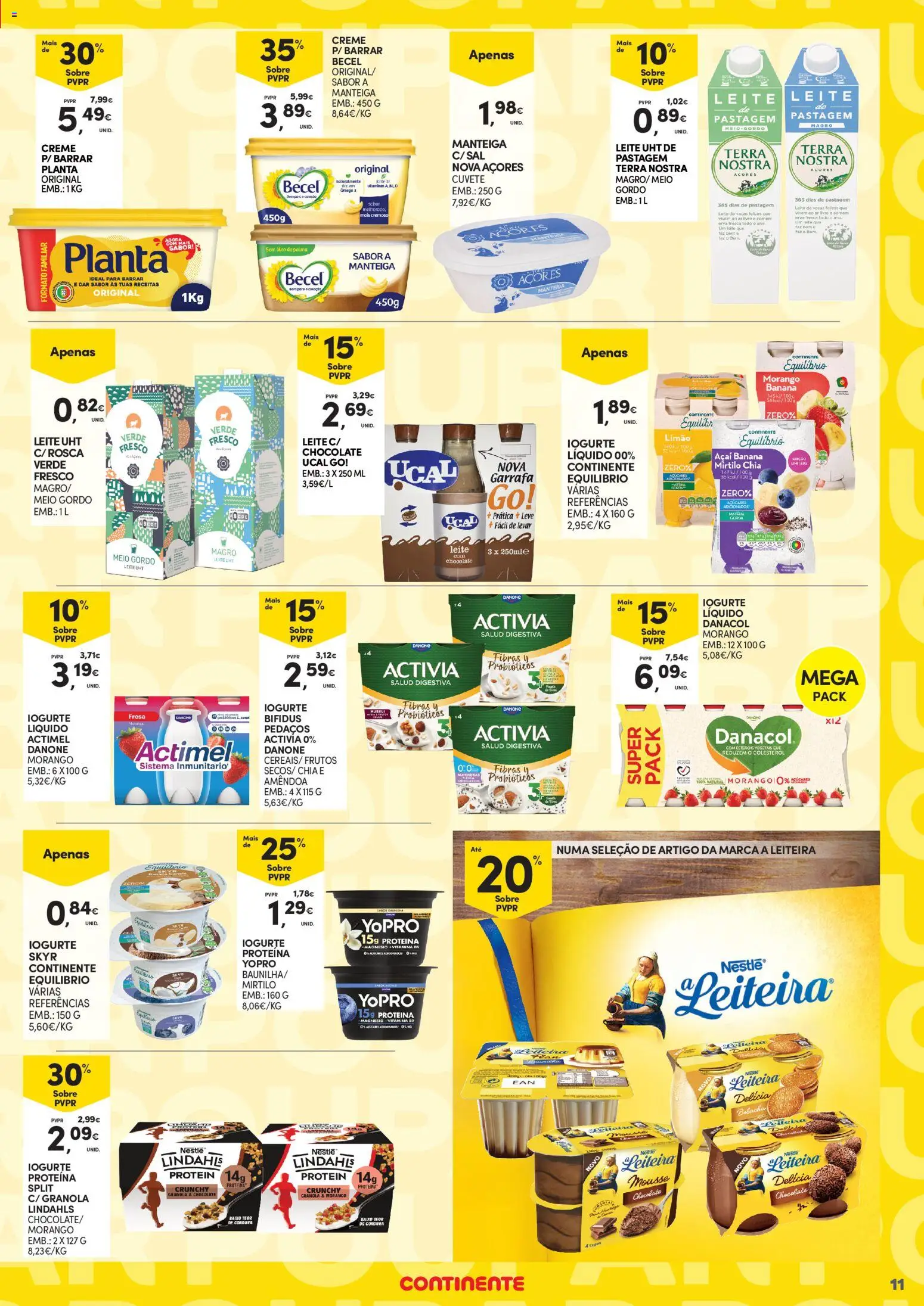 Continente - Açores Poupança para todos │ válido de 06.04.2026 | Página: 11 | Produtos: Copos, Granola, Sal, Proteina