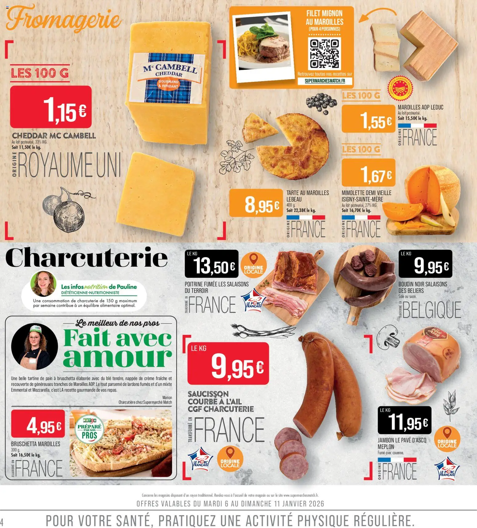 {H1} | Page: 4 | Produits: Emmental, Lait, Porc, Crème fraiche