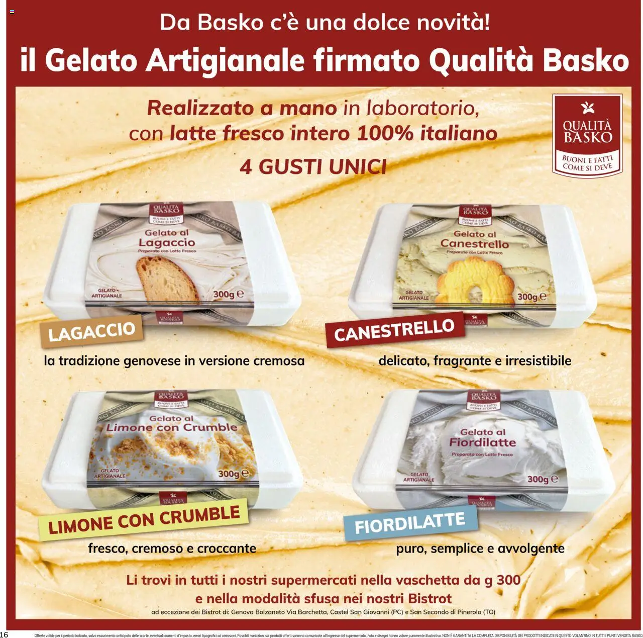 Volantino Basko del 12.08.2025 | Pagina: 16 | Prodotti: Gelato, Latte, Limone, PC
