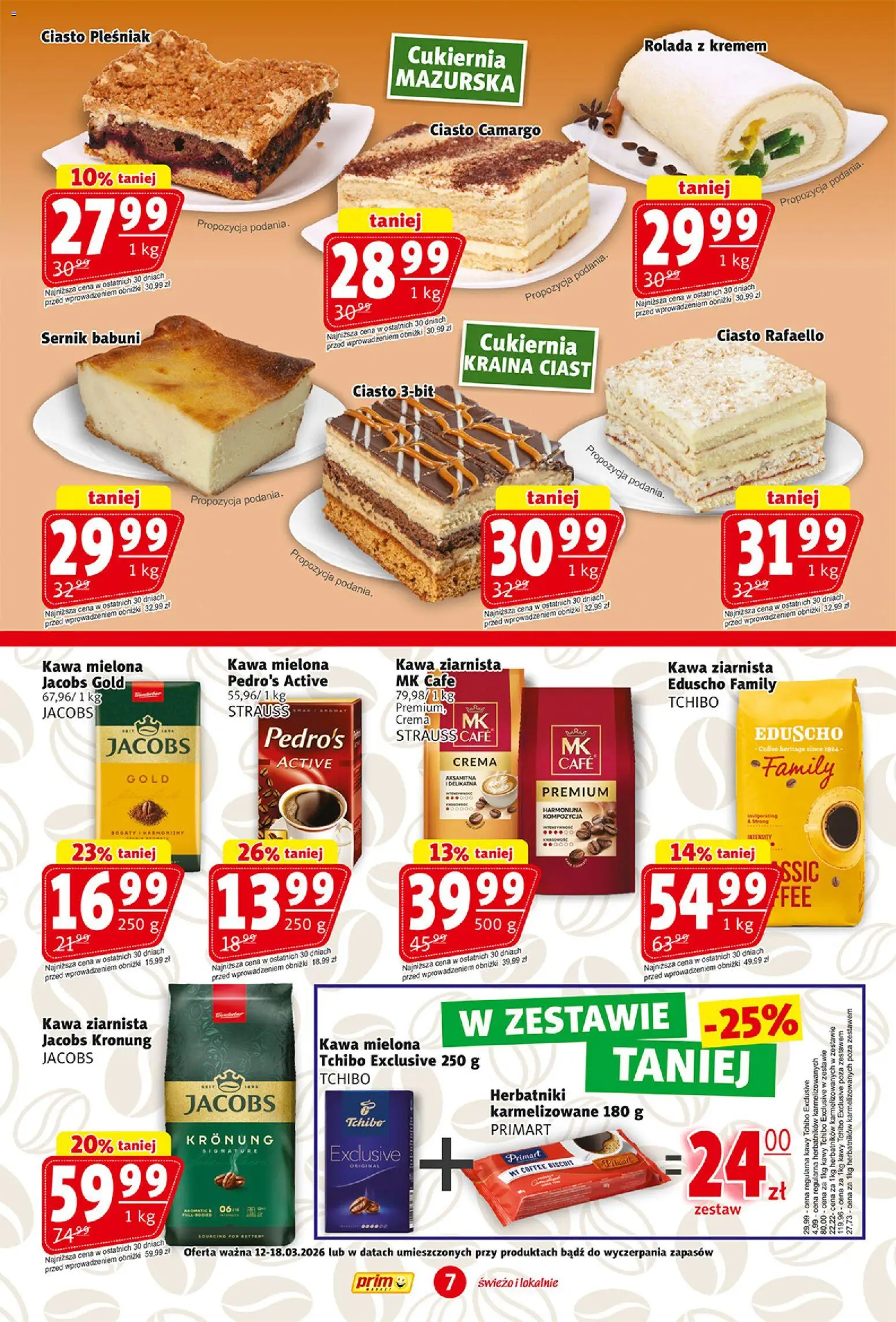 Prim Market gazetka od 12.03.2026 | Strona: 7 | Produkty: Kawa ziarnista, Tchibo exclusive, Herbatniki, Kawa
