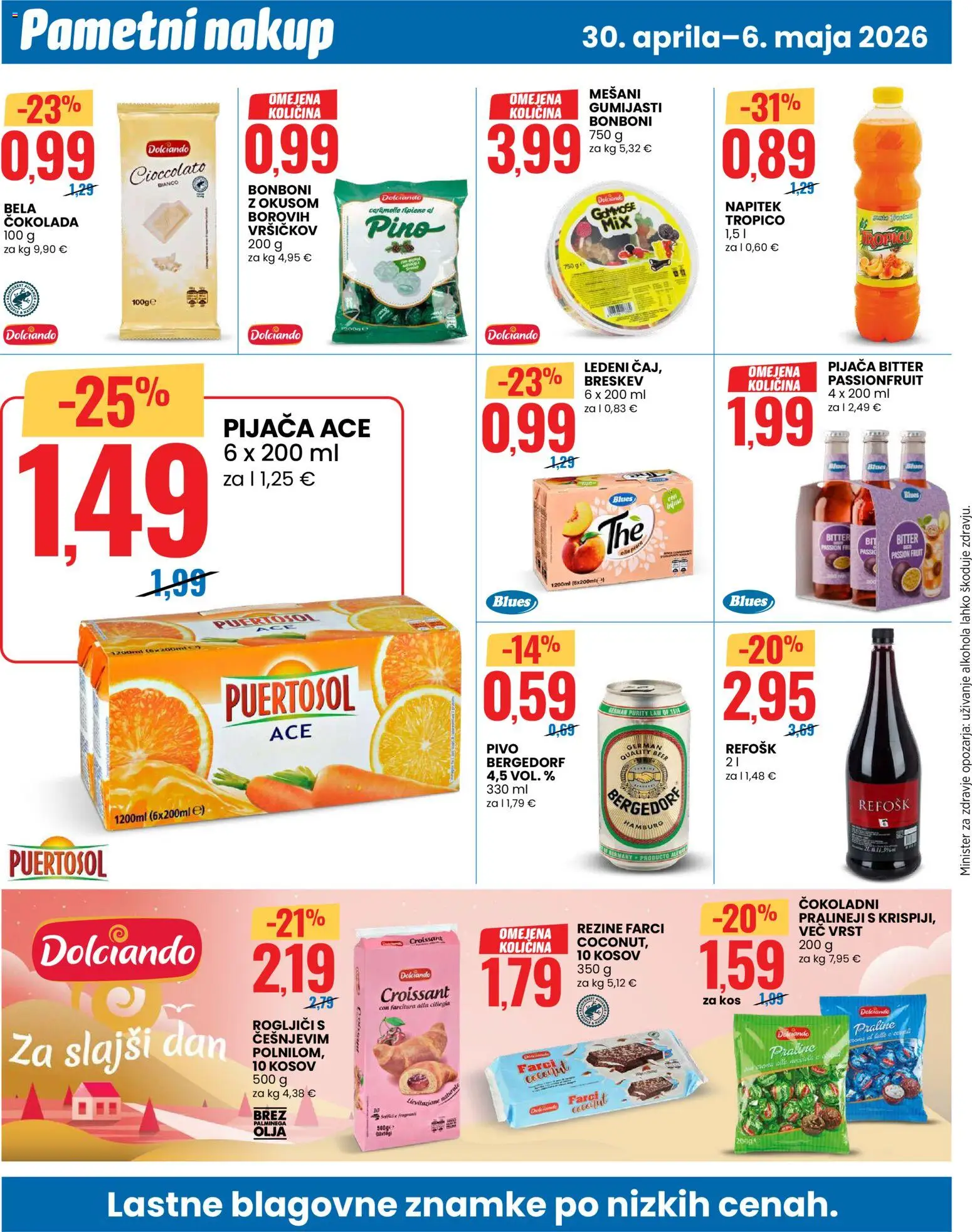 Novi Eurospin katalog ponudbe – veljaven od 30.04.2026 | Stran: 6 | Izdelki: Ledeni čaj, Cokolada, Pivo, Breskev