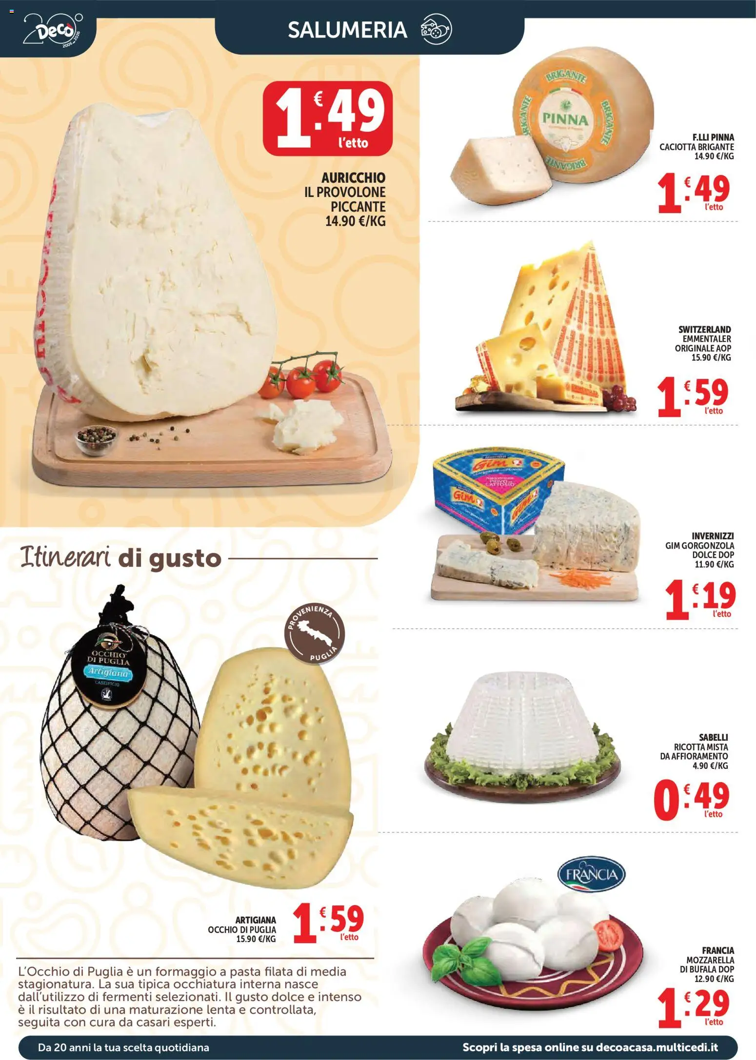Volantino Decò del 19.03.2026 | Pagina: 4 | Prodotti: Mozzarella, Pasta, Letto, Gorgonzola