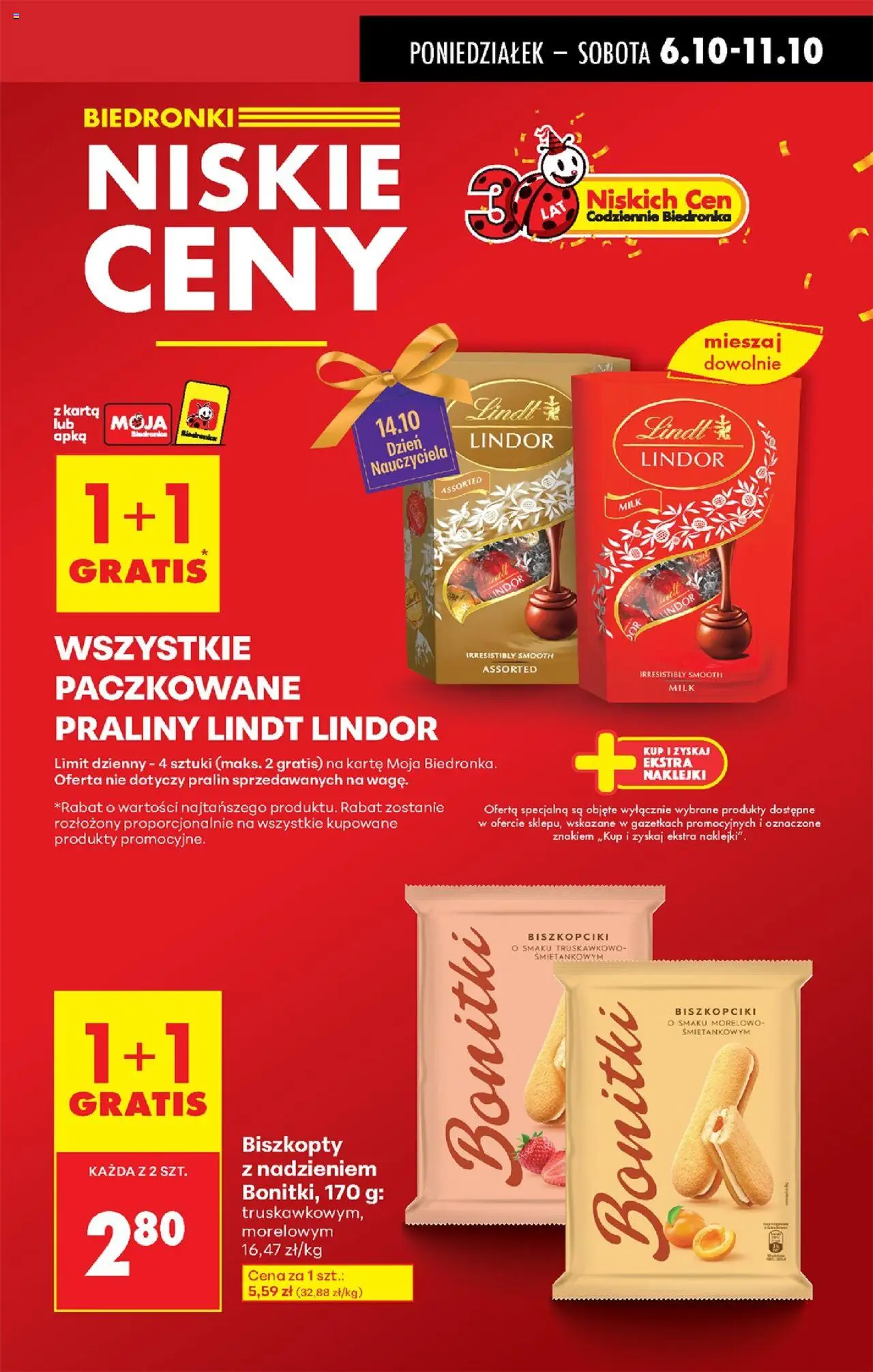 Biedronka gazetka od 06.10.2025 | Strona: 13 | Produkty: Karta, Praliny, Naklejki