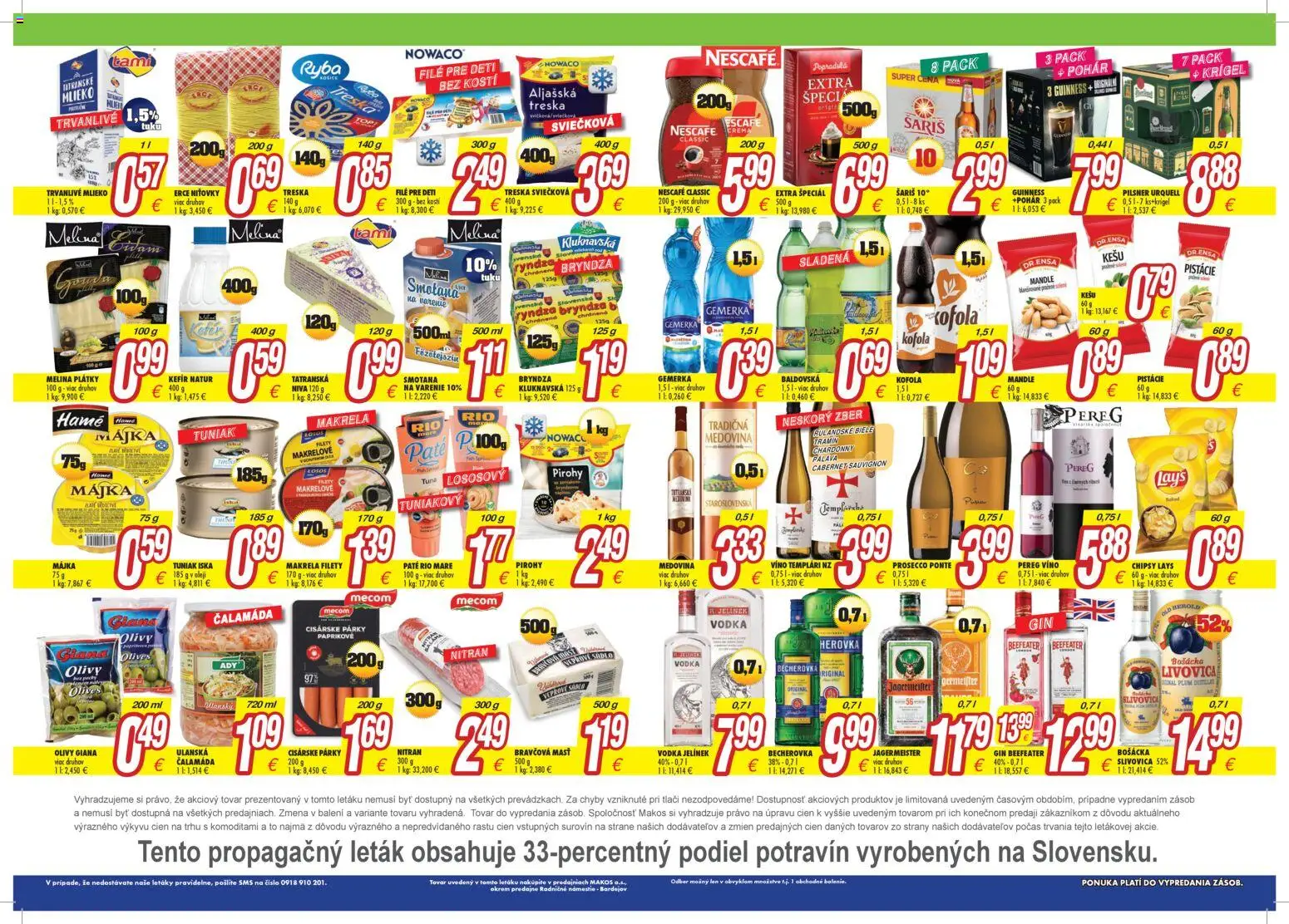 Nové Makos akcie – leták je platný od 01.12.2025 | Strana: 2 | Produkty: Becherovka, Beefeater, Víno, Nescafé Classic