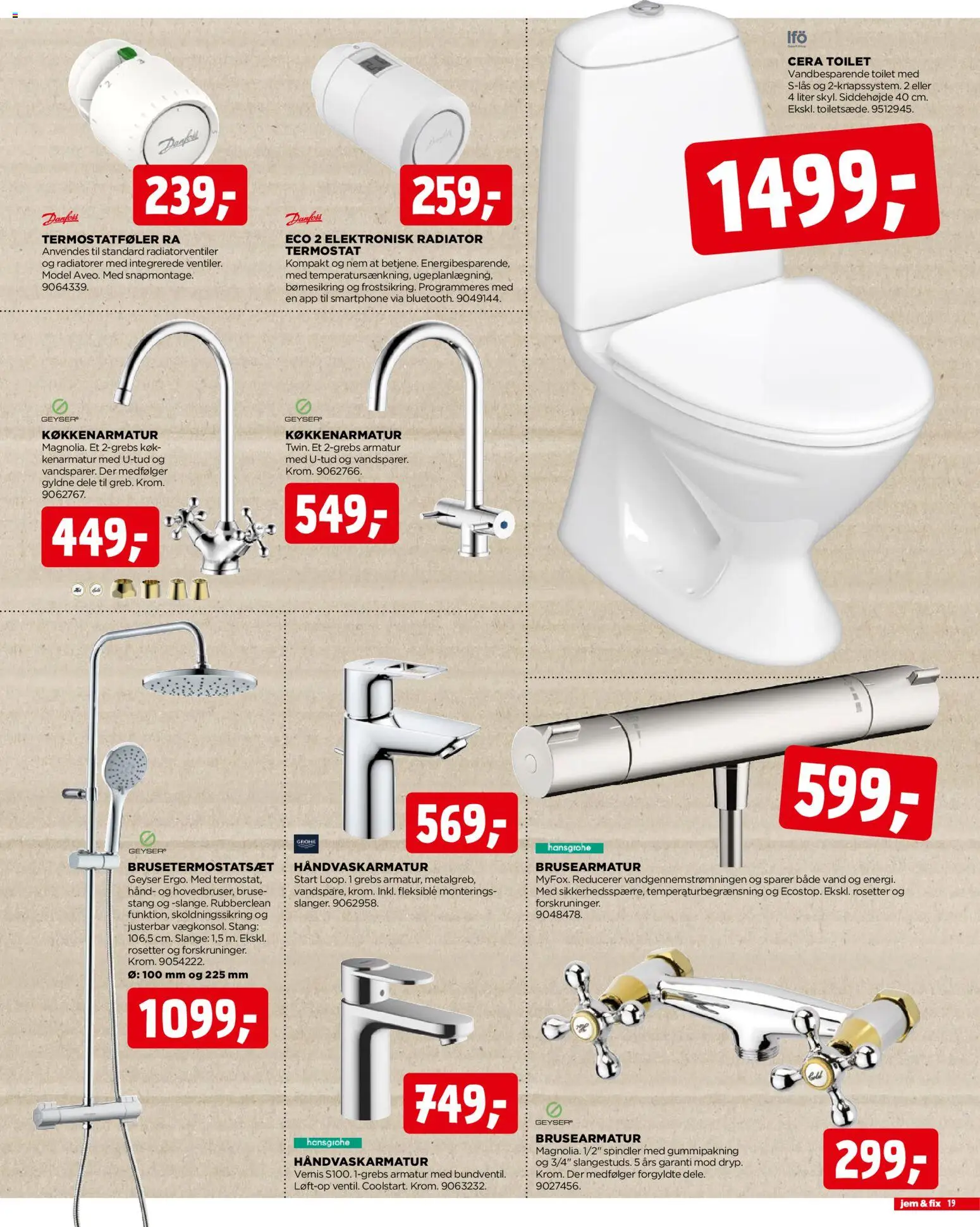 Jem & fix tilbudsavis – gyldig fra 23.11.2025 | Side: 19 | Produkter: Toilet, Radiator, Smartphone