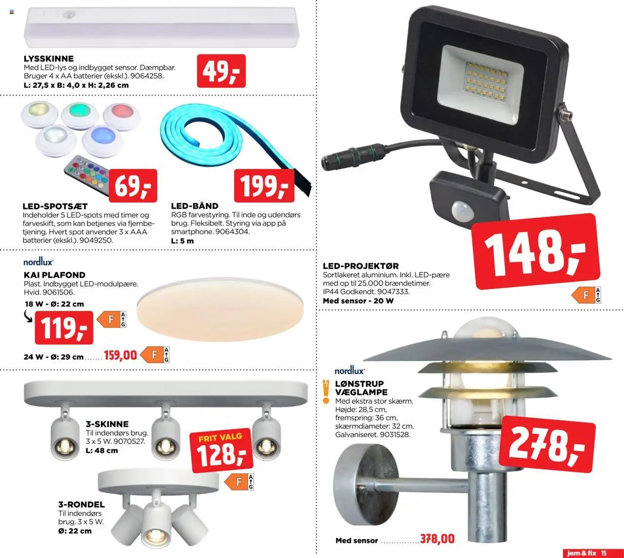 Jem & fix tilbudsavis – gyldig fra 28.09.2025 | Side: 15 | Produkter: Batterier, Søm