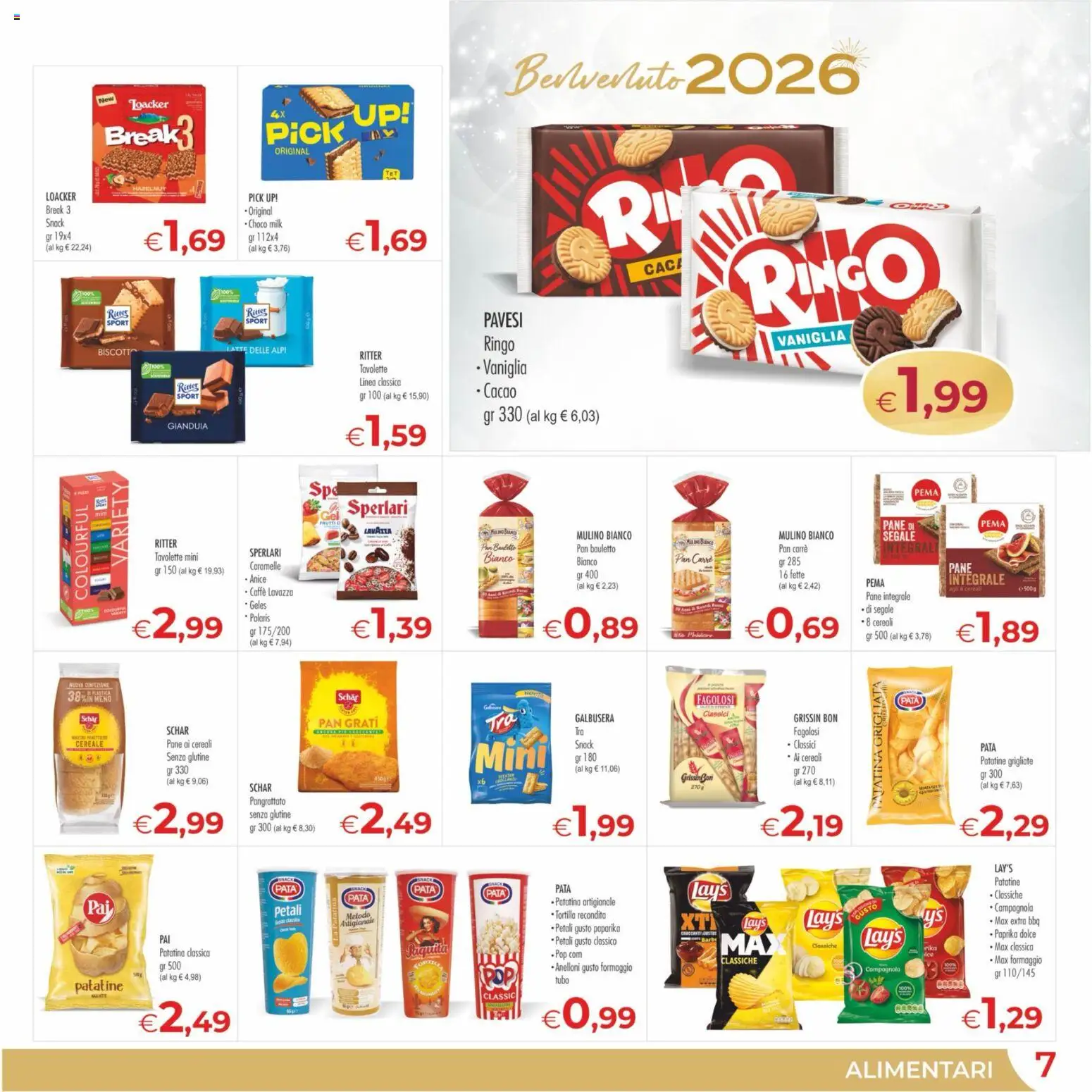 Volantino MerSi Supermercati del 27.12.2025 | Pagina: 7 | Prodotti: Caffè, Caramelle, Formaggio, Tubo