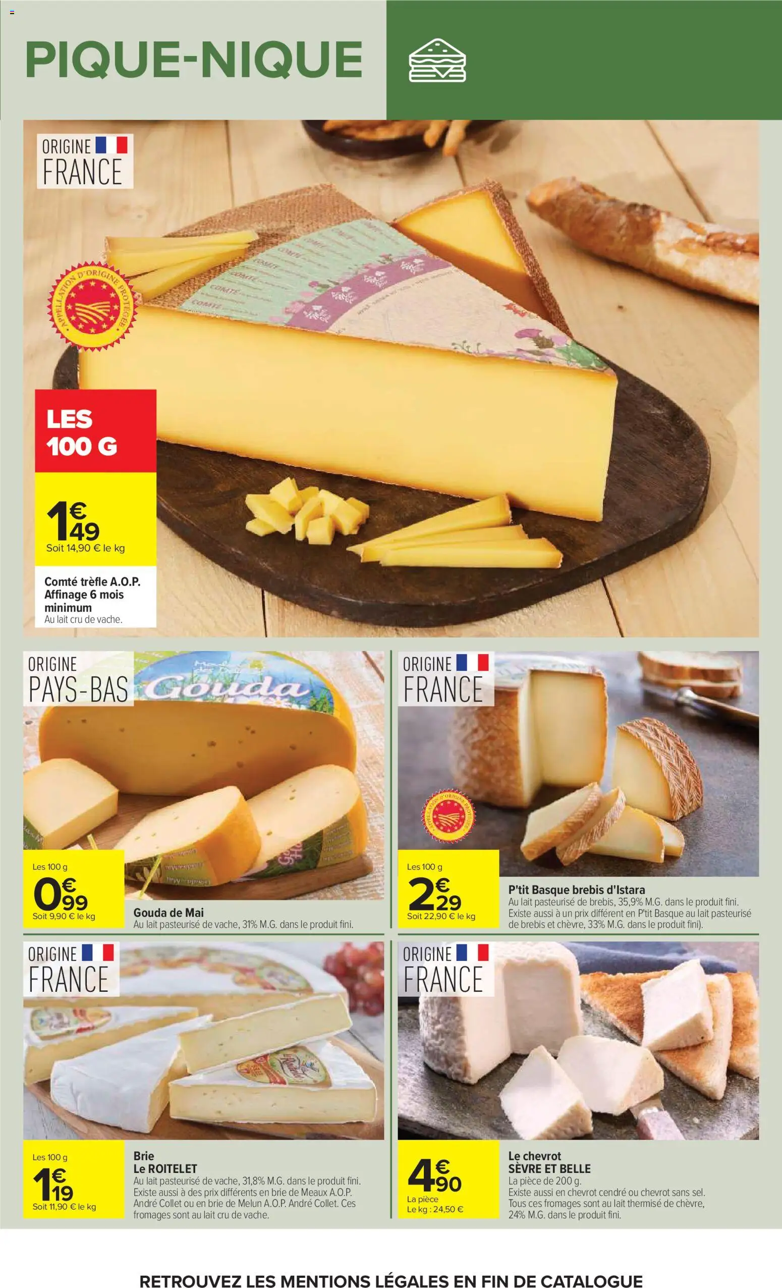 {H1} | Page: 13 | Produits: Lait, Brie, Gouda