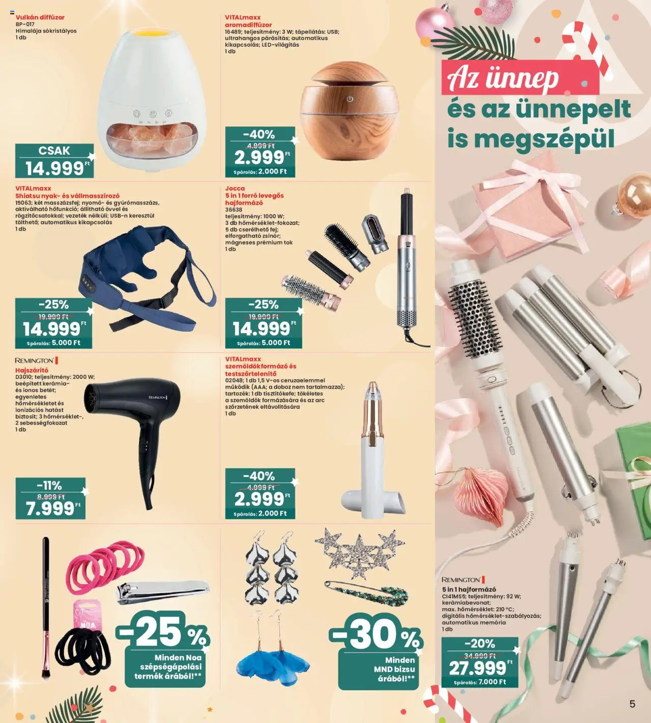 Interspar akciós ujság - amely érvényes a következő dátumtól: 24.10.2025 | Oldal: 5 | Termékek: Tök, Hajformázó, Hajszárító, Diffúzor