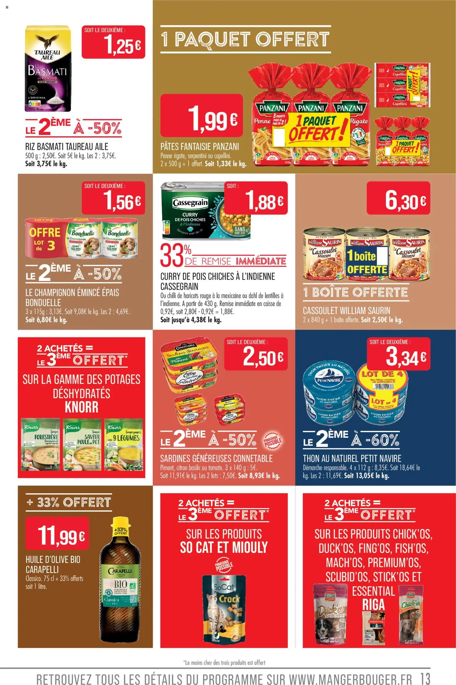 {H1} | Page: 13 | Produits: Riz basmati, Thon, Huile, Riz