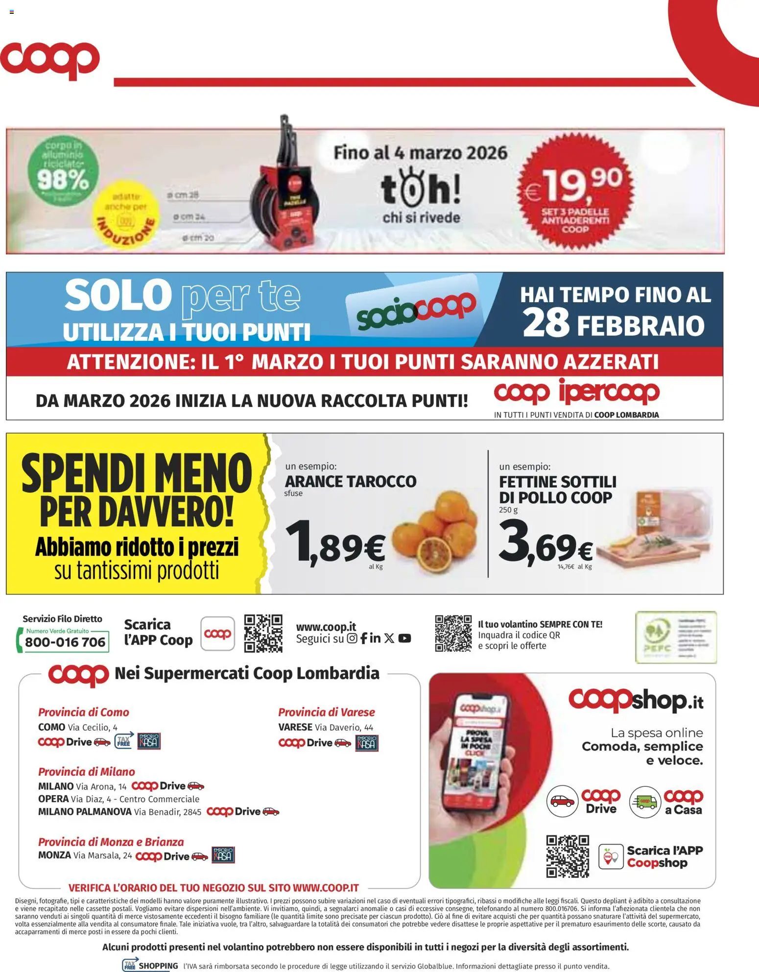 Volantino COOP del 19.02.2026 | Pagina: 29 | Prodotti: Pollo, Arance, Tè