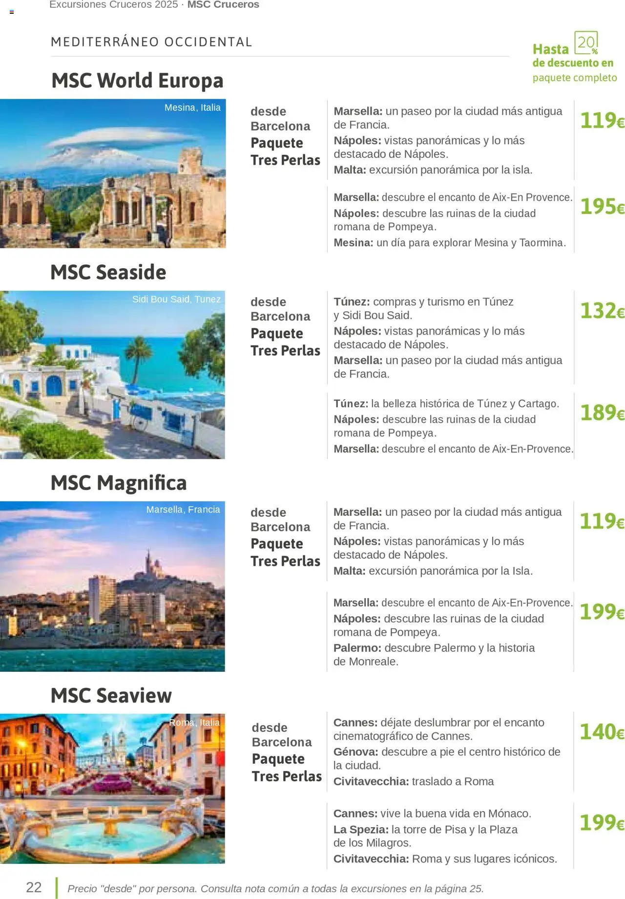 Viajes El Corte Inglés Excursiones Cruceros │ válido desde el 27.03.2025 | Página: 22