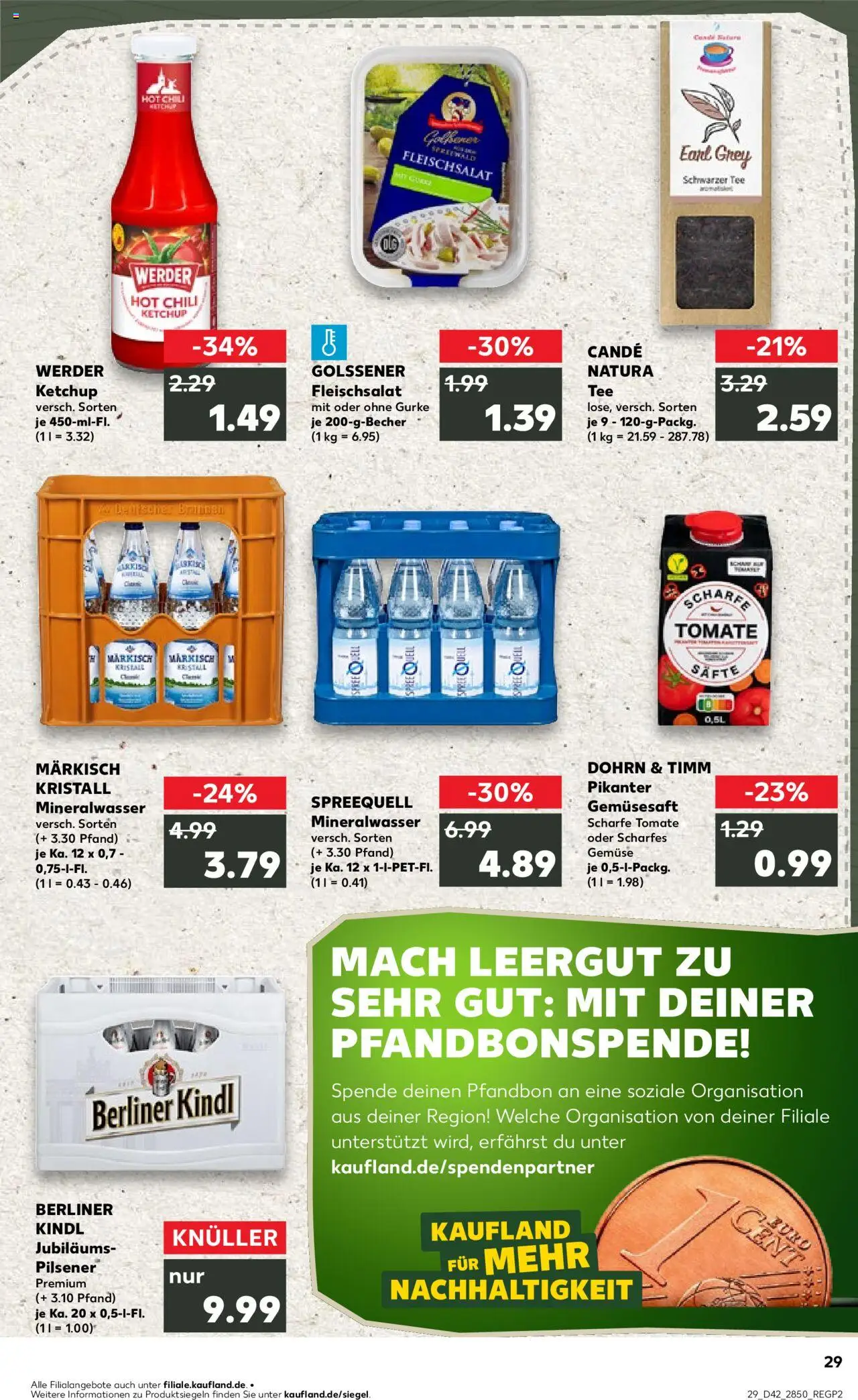 Kaufland prospekt Potsdam	 – gültig ab 16.10.2025 | Seite: 29 | Produkte: Berliner, Mineralwasser, Gemüse, Chili