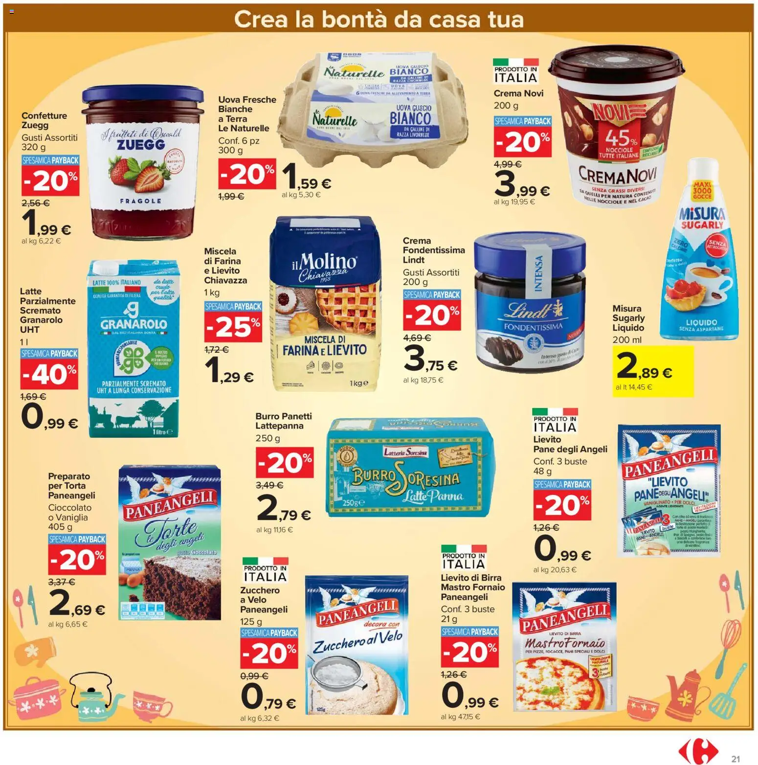 Volantino Carrefour del 02.12.2025 | Pagina: 21 | Prodotti: Uova, Pane, Burro, Terra