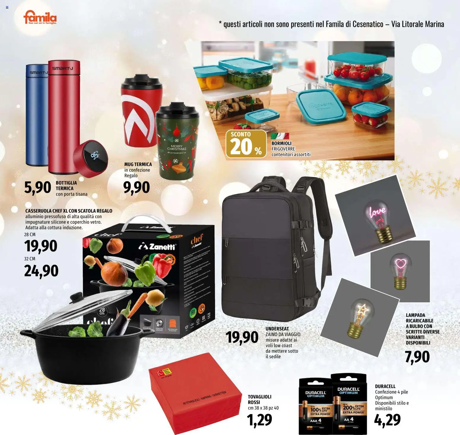 Volantino Famila del 11.12.2025 | Pagina: 30 | Prodotti: Pile, Zaino, Silicone, Casseruola