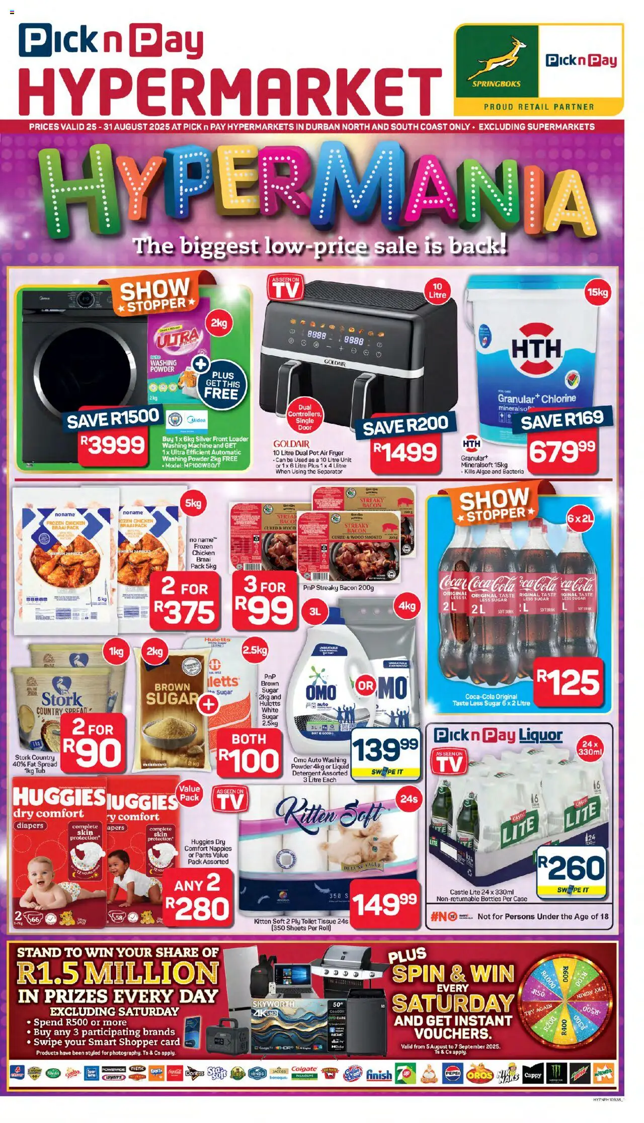 Pick n Pay KwaZulu-Natal - Hypermarket Specials │ valid from 25.08.2025 | Page: 1 | Products: Case, Toilet, Air fryer, Fanta