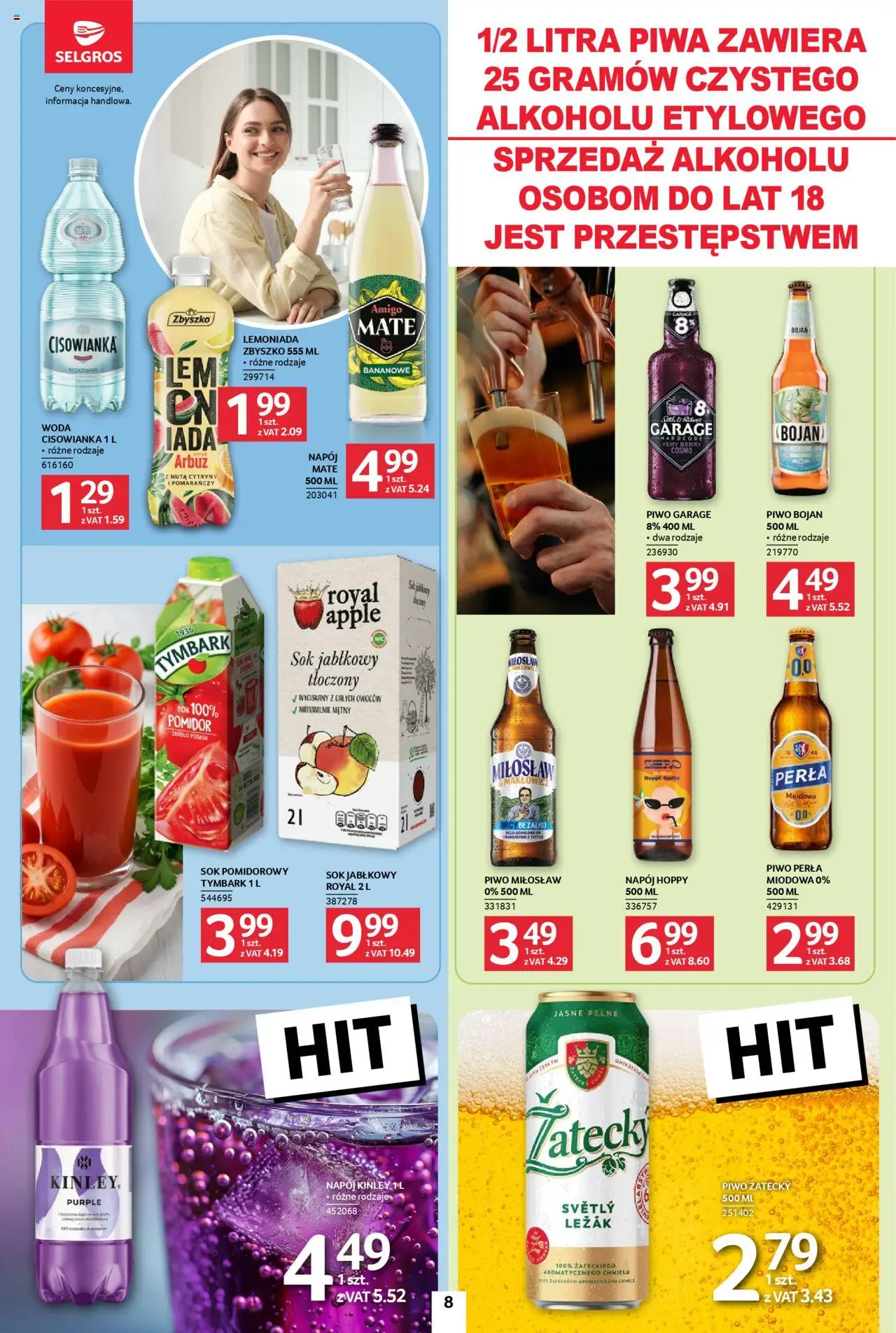 Selgros cash&carry Gazetka - Jeszcze więcej super promocji od 04.09.2025 | Strona: 8 | Produkty: Arbuz, Sok jabłkowy, Cytryny, Woda
