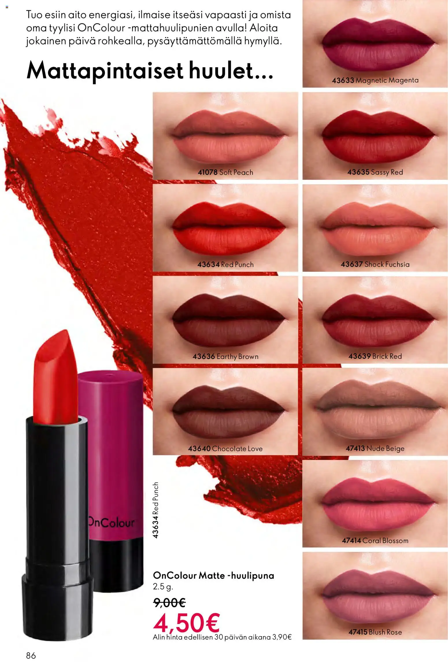 Oriflame - Esite 02 – voimassa 28.01.2026 alkaen | Sivu: 86 | Tuotteet: Huulipuna