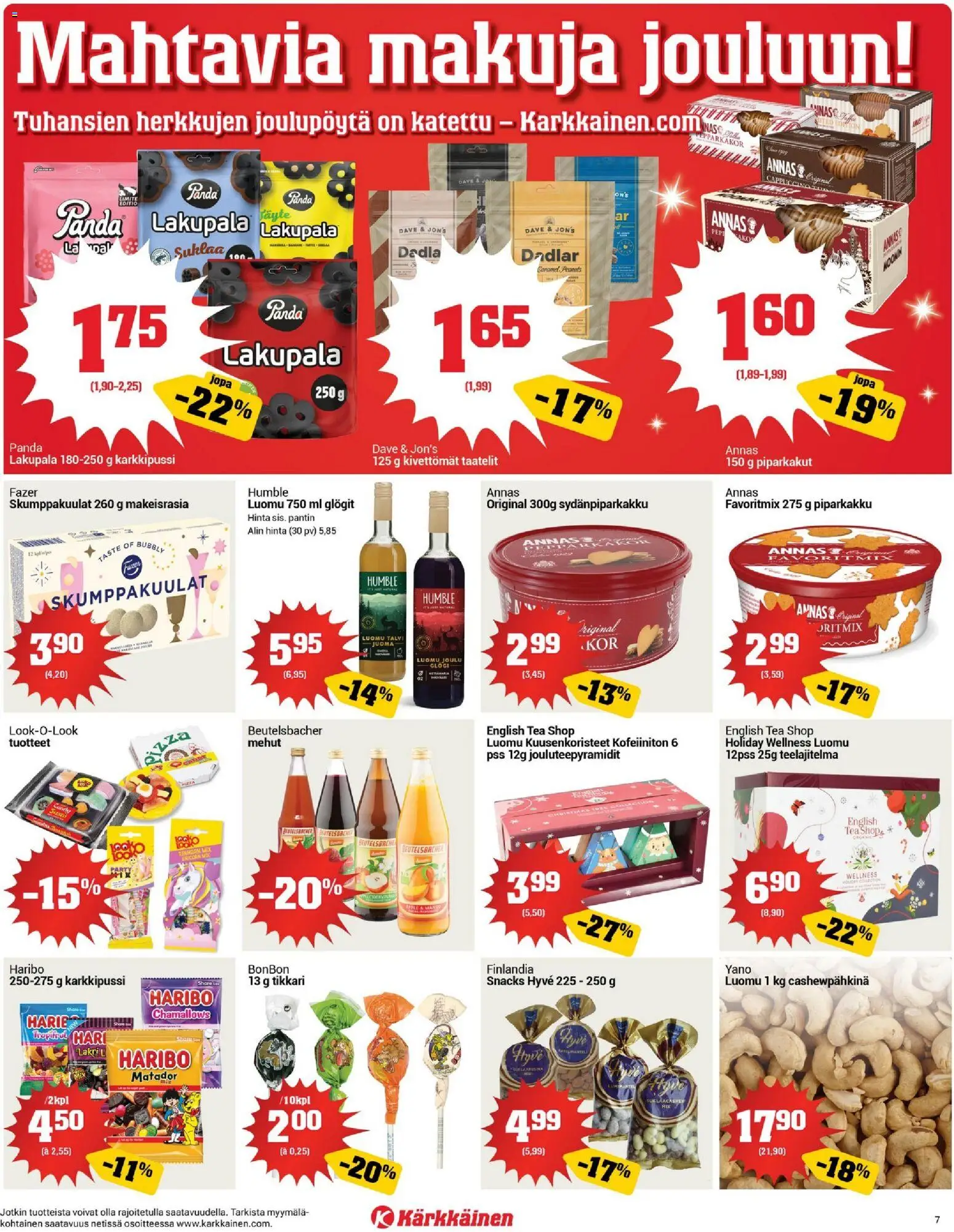 Kärkkäinen tarjoukset – voimassa 10.12.2025 alkaen | Sivu: 7 | Tuotteet: Taatelit