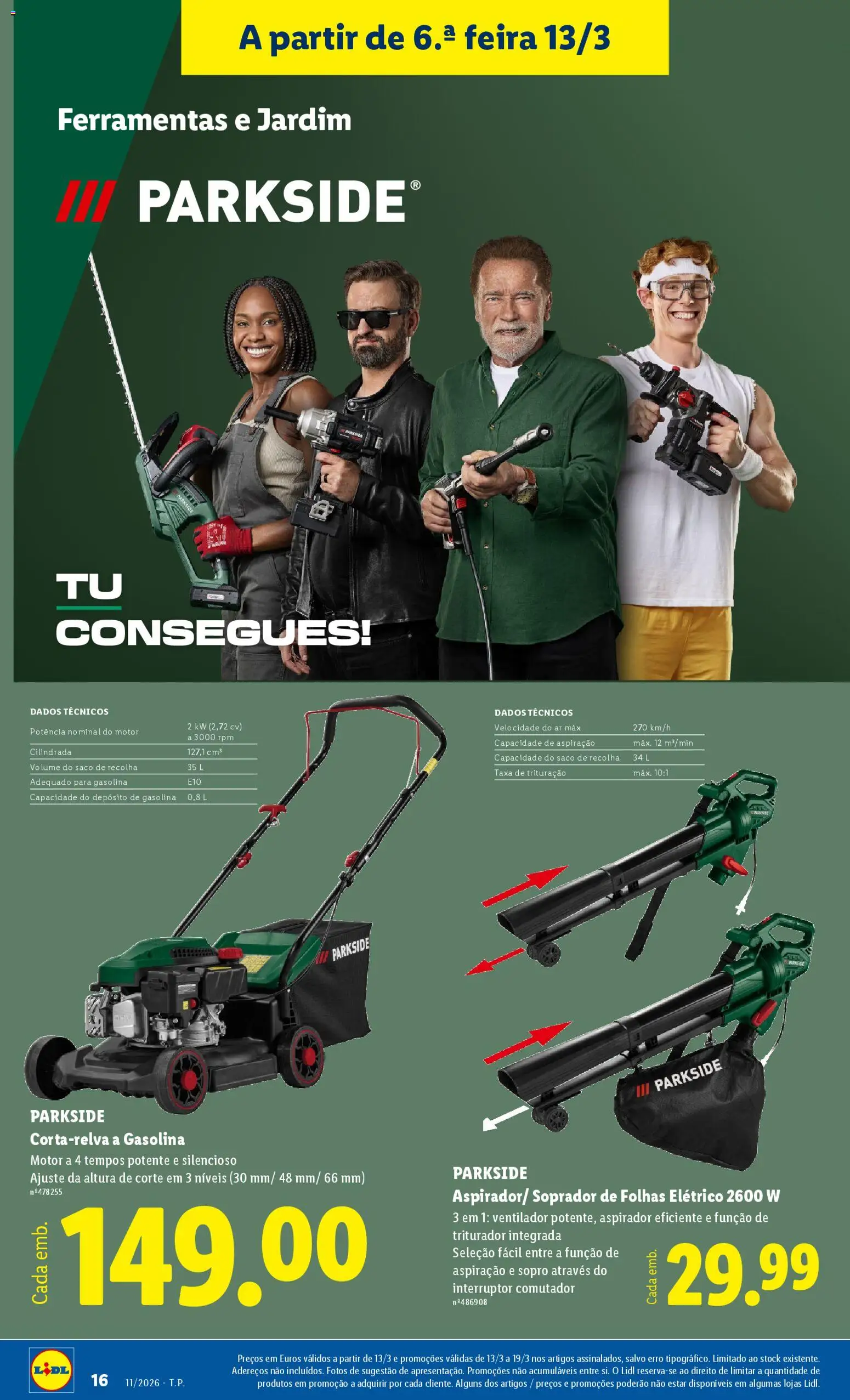 Lidl Novidades │ válido de 09.03.2026 | Página: 16 | Produtos: Ventilador, Aspirador, Interruptor, Ferramentas