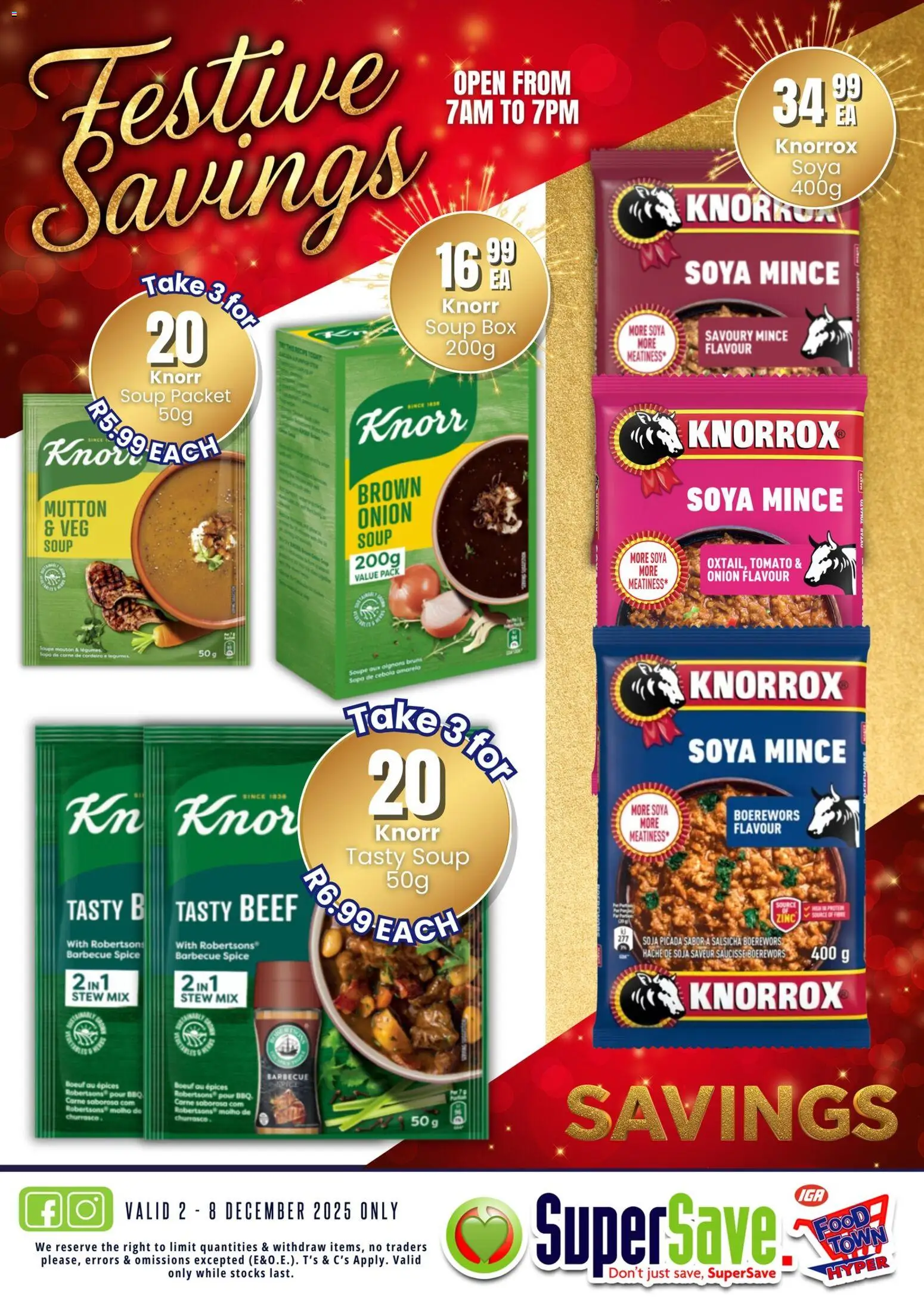 New Super Save catalogue – valid from 02.12.2025 | Page: 35 | Products: Detergente líquido, Box, Soup, Soya mince
